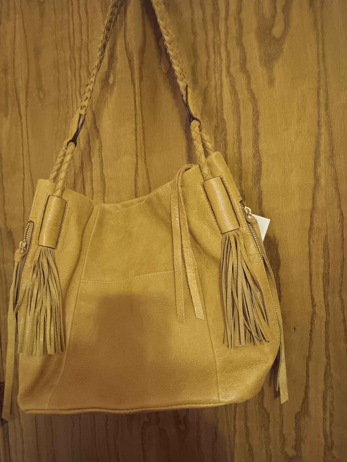 Aimee Kestenberg Large Leather Hobo Bag NWT “CHARLESTON” With Fringed Zippers .