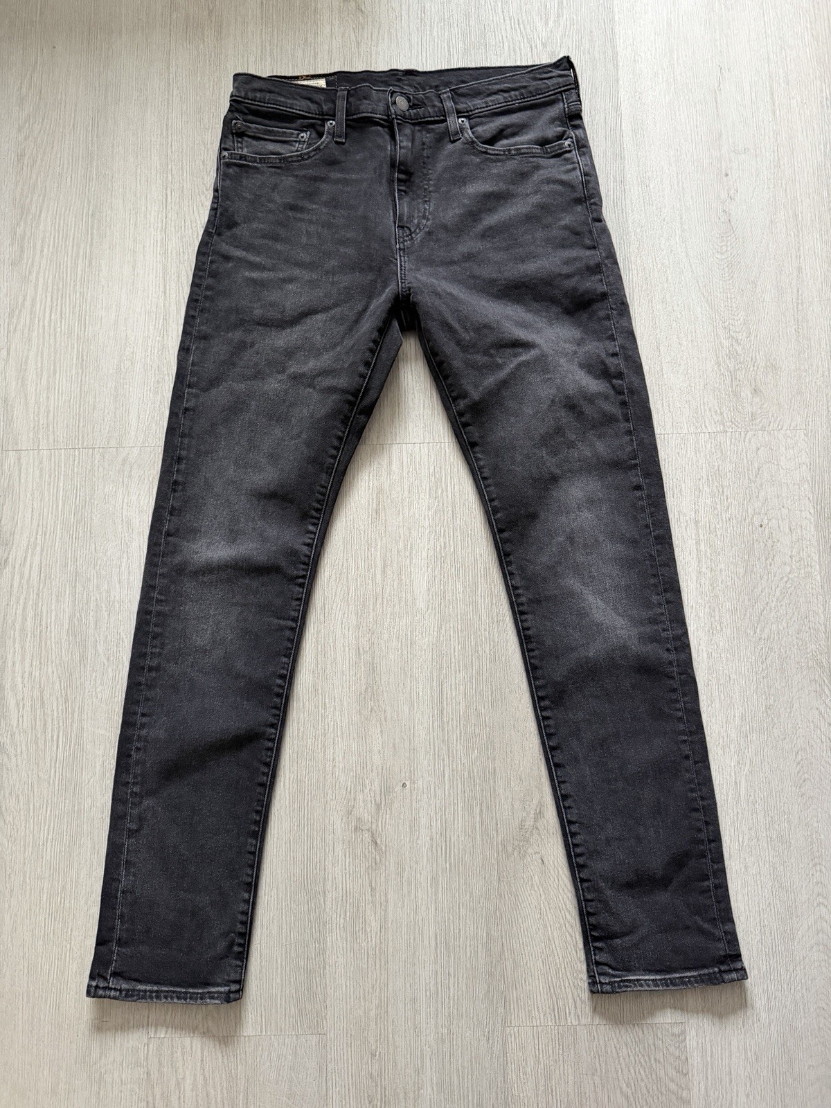 Levis Premium 510 Jeans Mens 32×32 Black Skinny Fit Big E Stretch Denim Pants