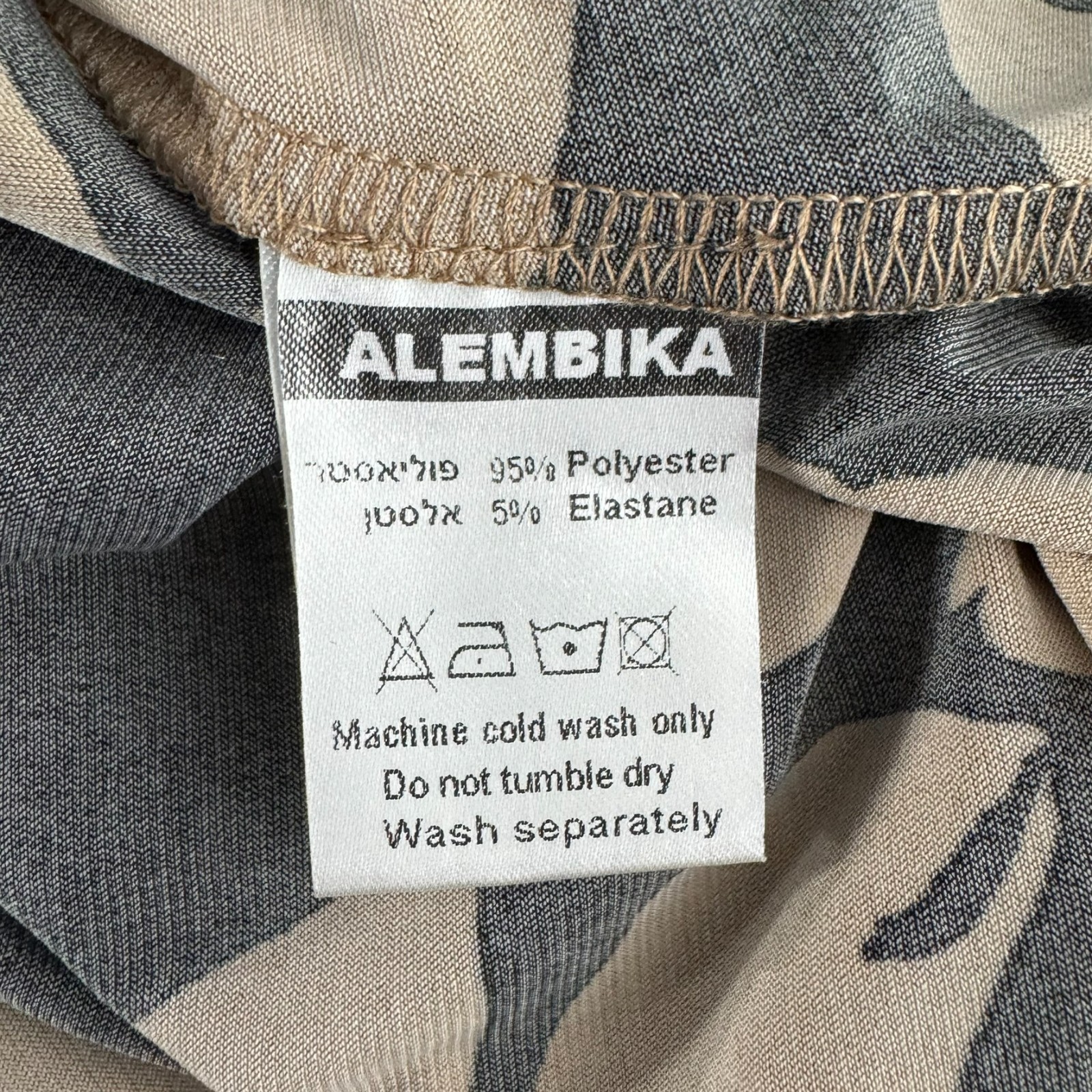Alembika Tunic Top Size 5 Sleeveless Floral Stretch Lagenlook DR-1722