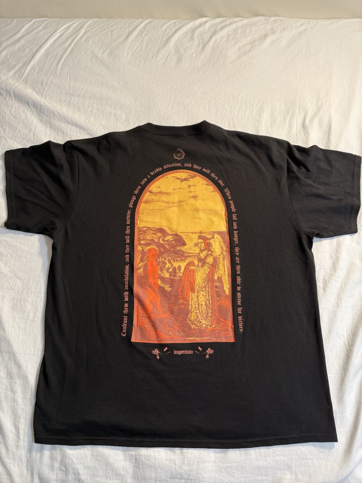 Empyre Crew Neck Short Sleeve Graphic T Shirt Mens Size Extra Large XL Black