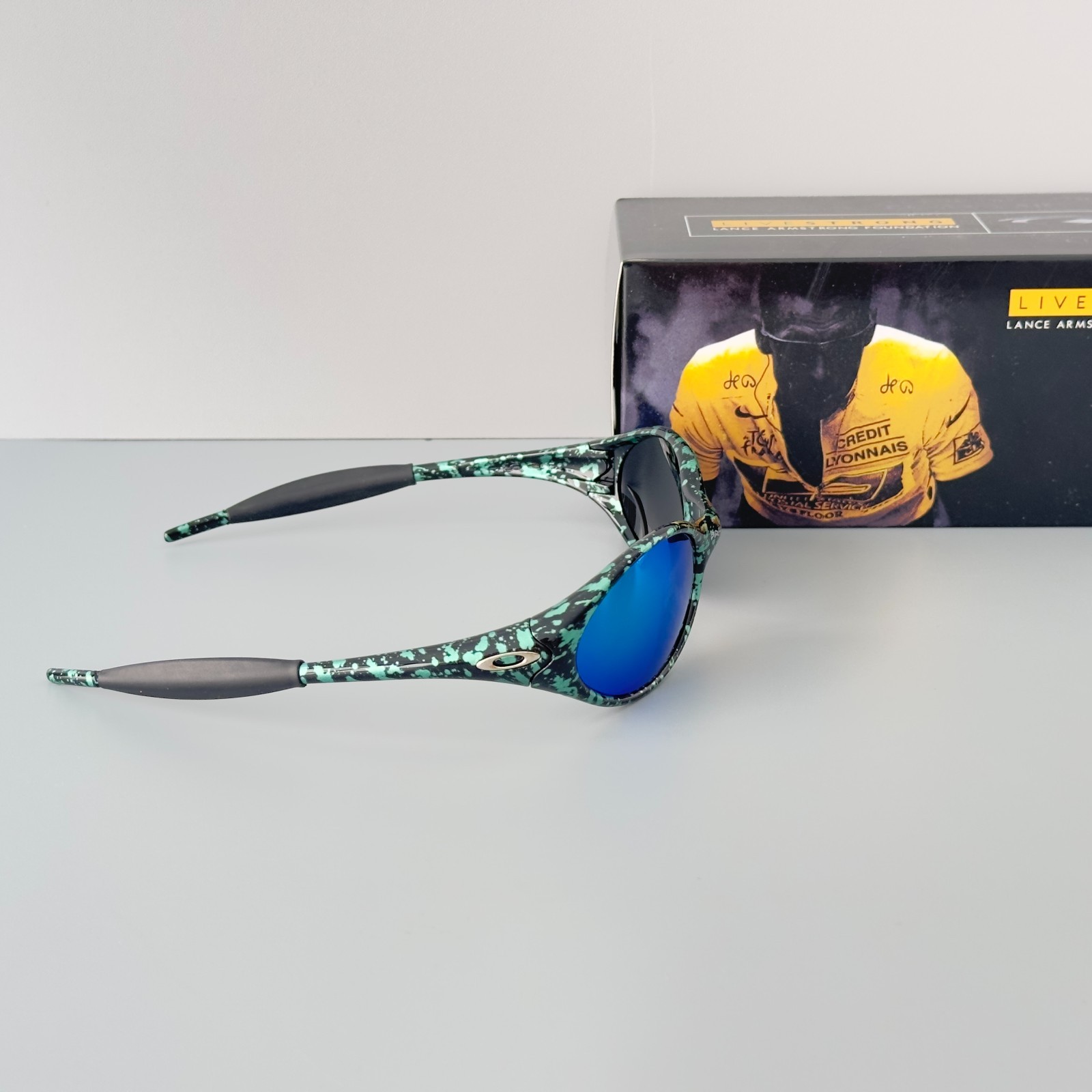 Oakley x Brain Dead Eye Jacket Green Drip Sunglasses Hype Y2K GORPCORE