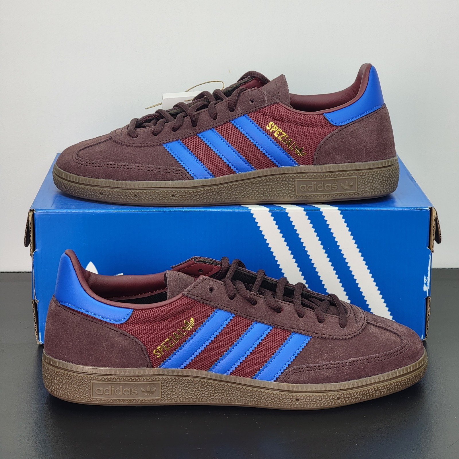 Adidas Handball Spezial Men’s Size 13 Athletic Shoes Burgundy Blue Sneakers