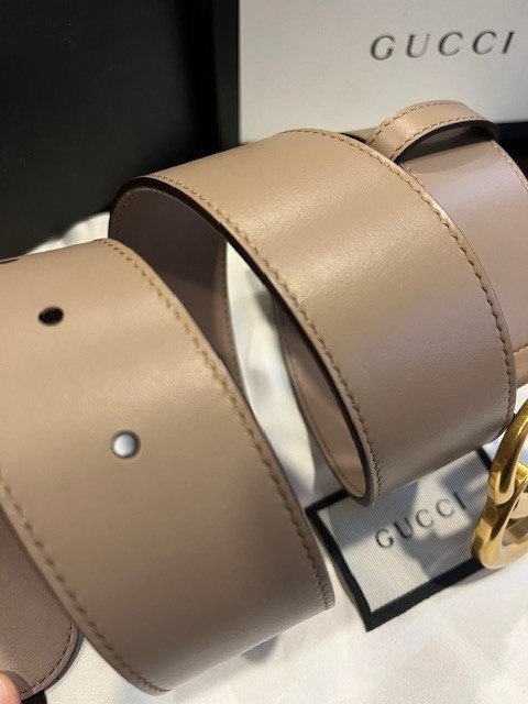 Gucci GG Buckle Women’s Dusty Pink Marmont Leather Belt size 80 cm Fits 26-28 W