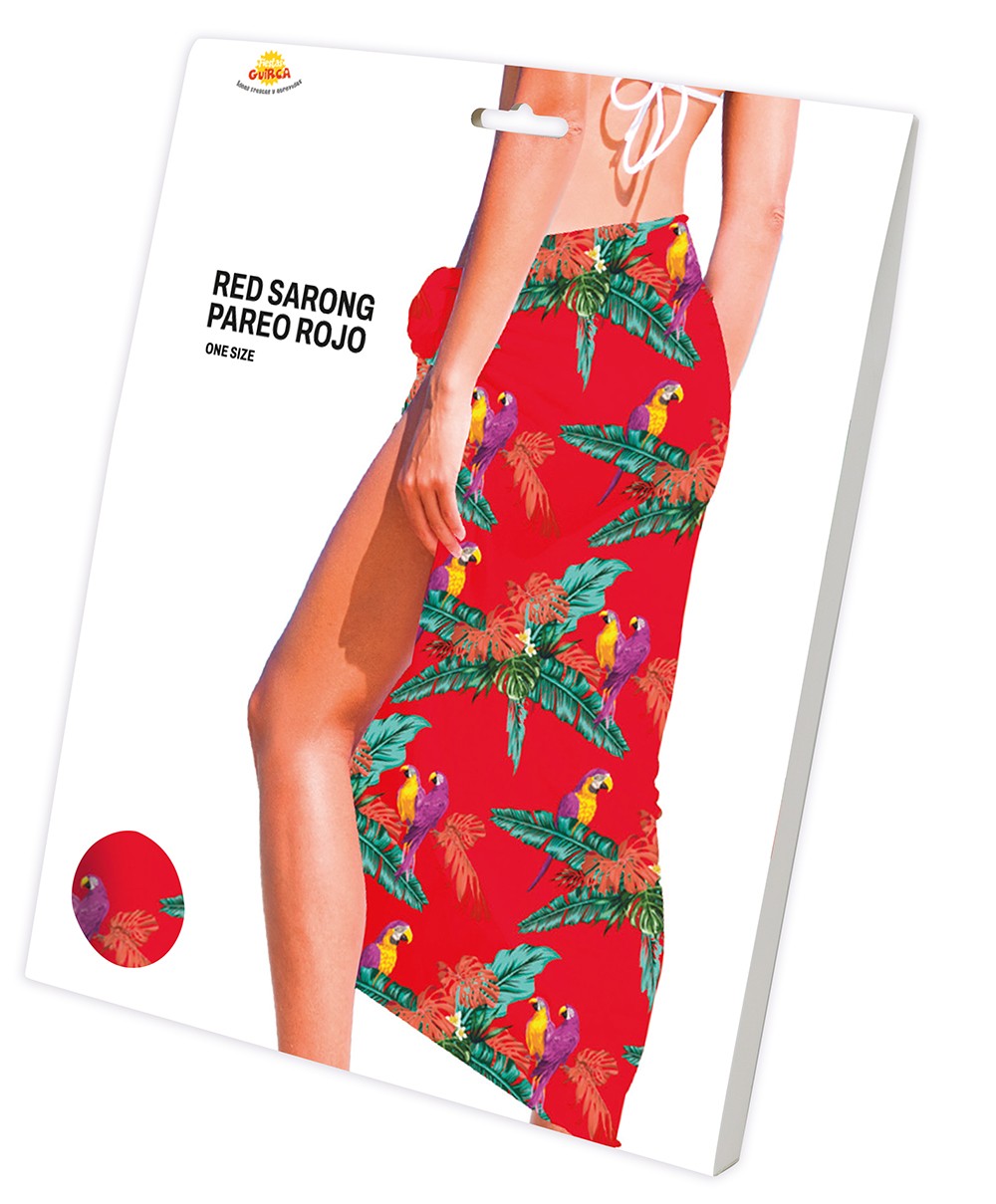 RED SARONG 150X100 CM