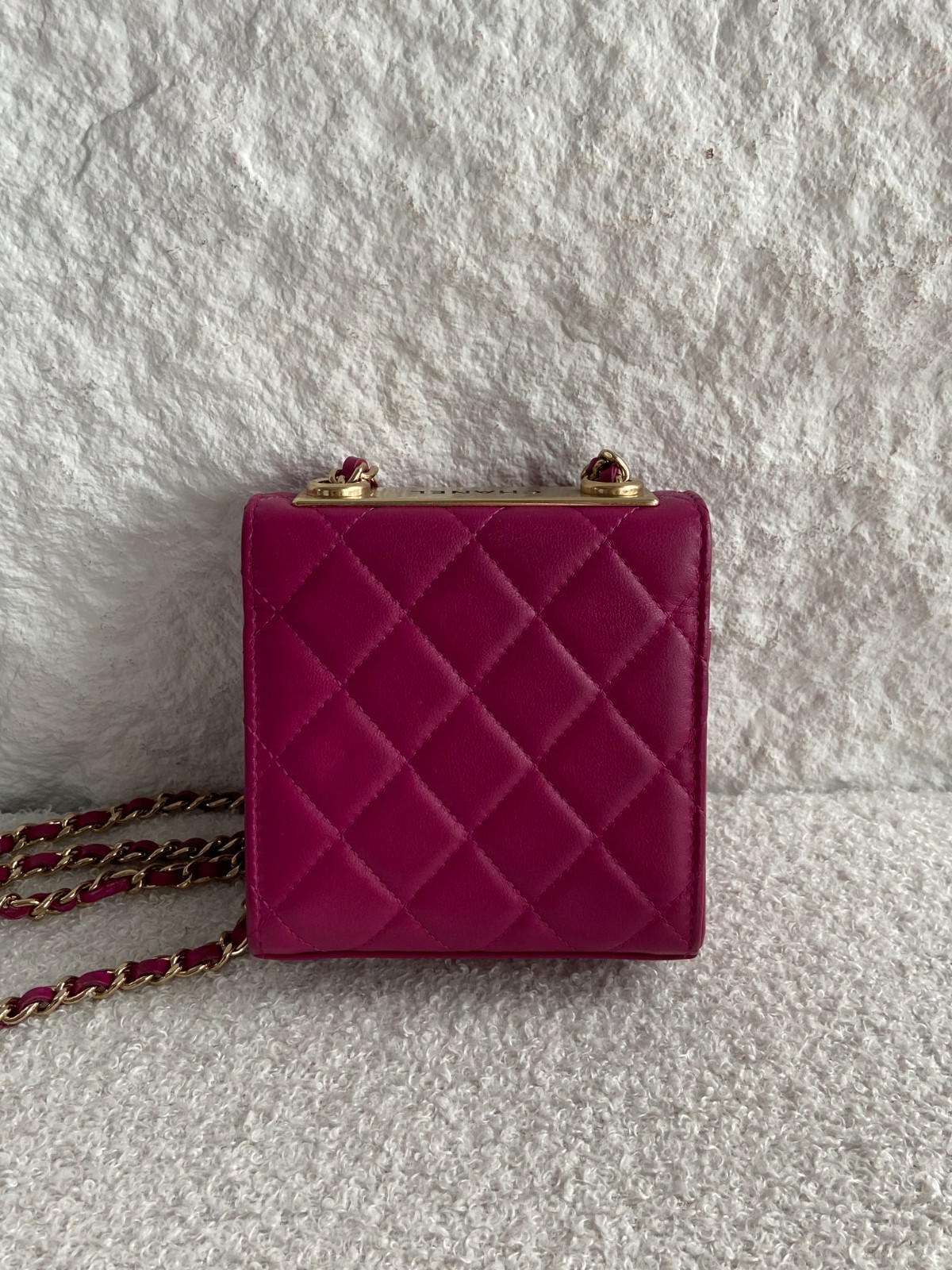 Chanel Trendy CC Mini Hot Pink Lambskin Gold Hardware Pre-Owned