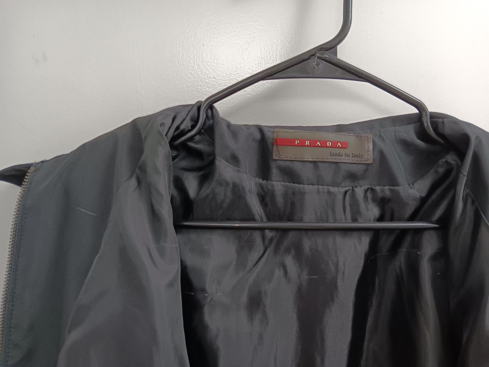 Prada Sport Vintage Polyester Zip Up Jacket Black Women’s Size L/XL