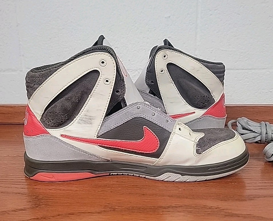 Nike 6.0 Zoom Oncore High 354704-061 Grey Red Black Vintage 2008 Mens Size 10