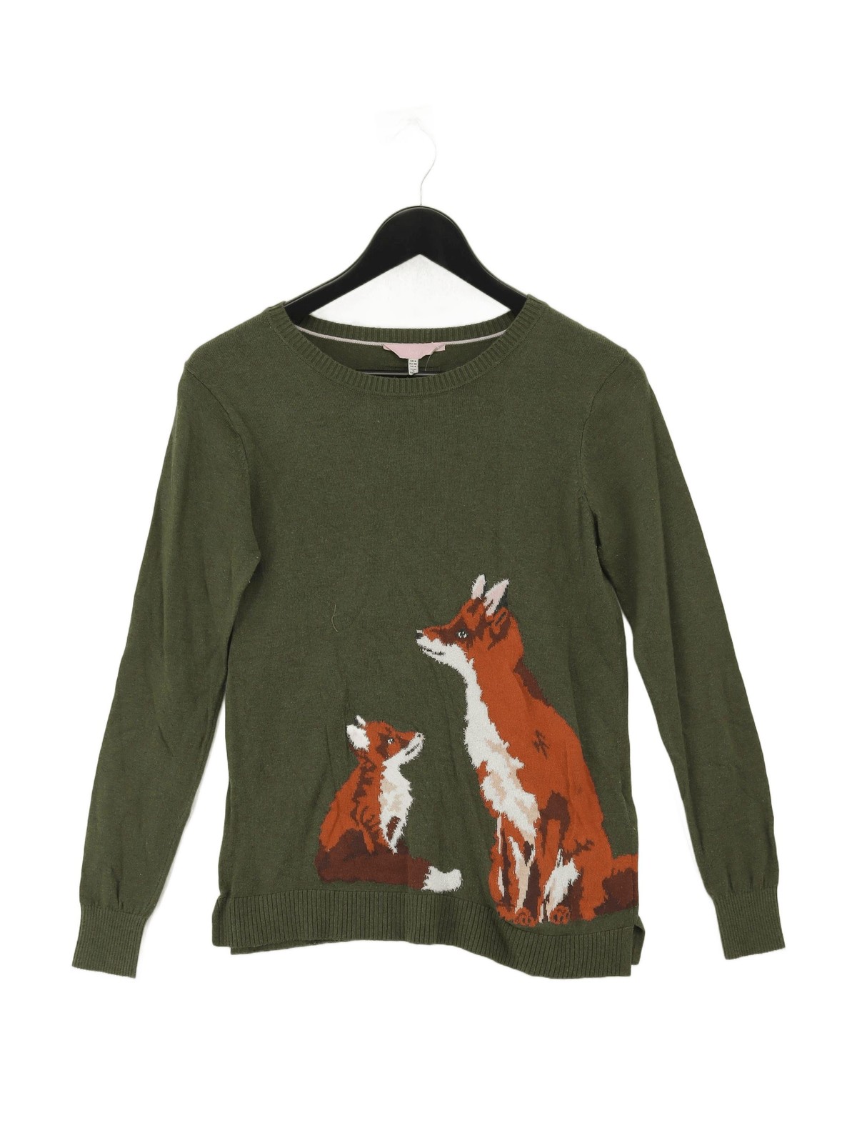 Joules Women’s Jumper UK 8 Green Cotton with Polyamide, Viscose Pullover