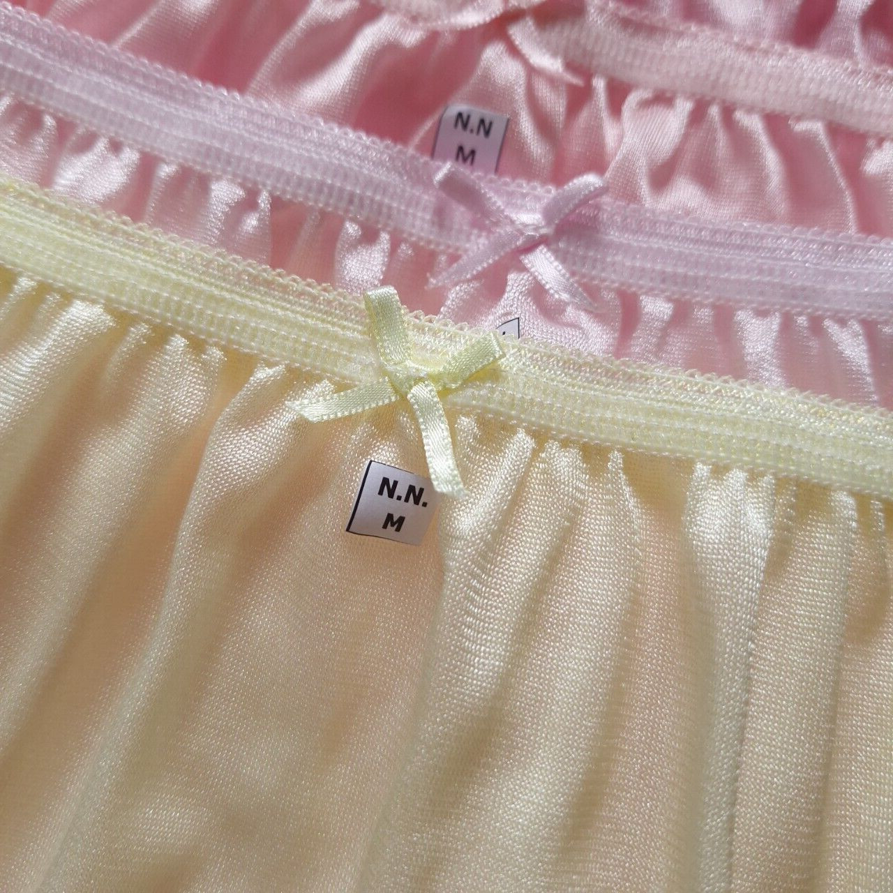 7 Underwear Nylon Silky Soft Silky Panty Light Granny Panties High Waist28″-34″M