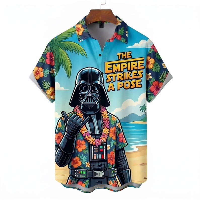 Star Wars Darth Vader The Empire Strikes A Pose Tropical Summer Hawaiian Shirt