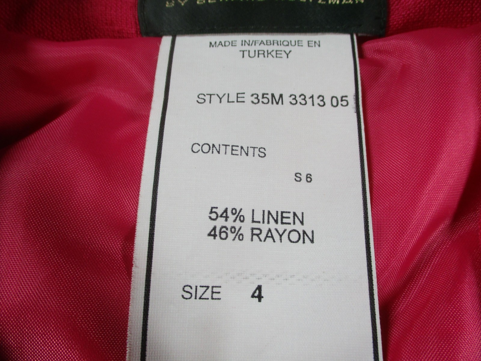 Harvé Benard Blazer Womens 4 Pink Linen Blend One Button Lined Tailored Jacket