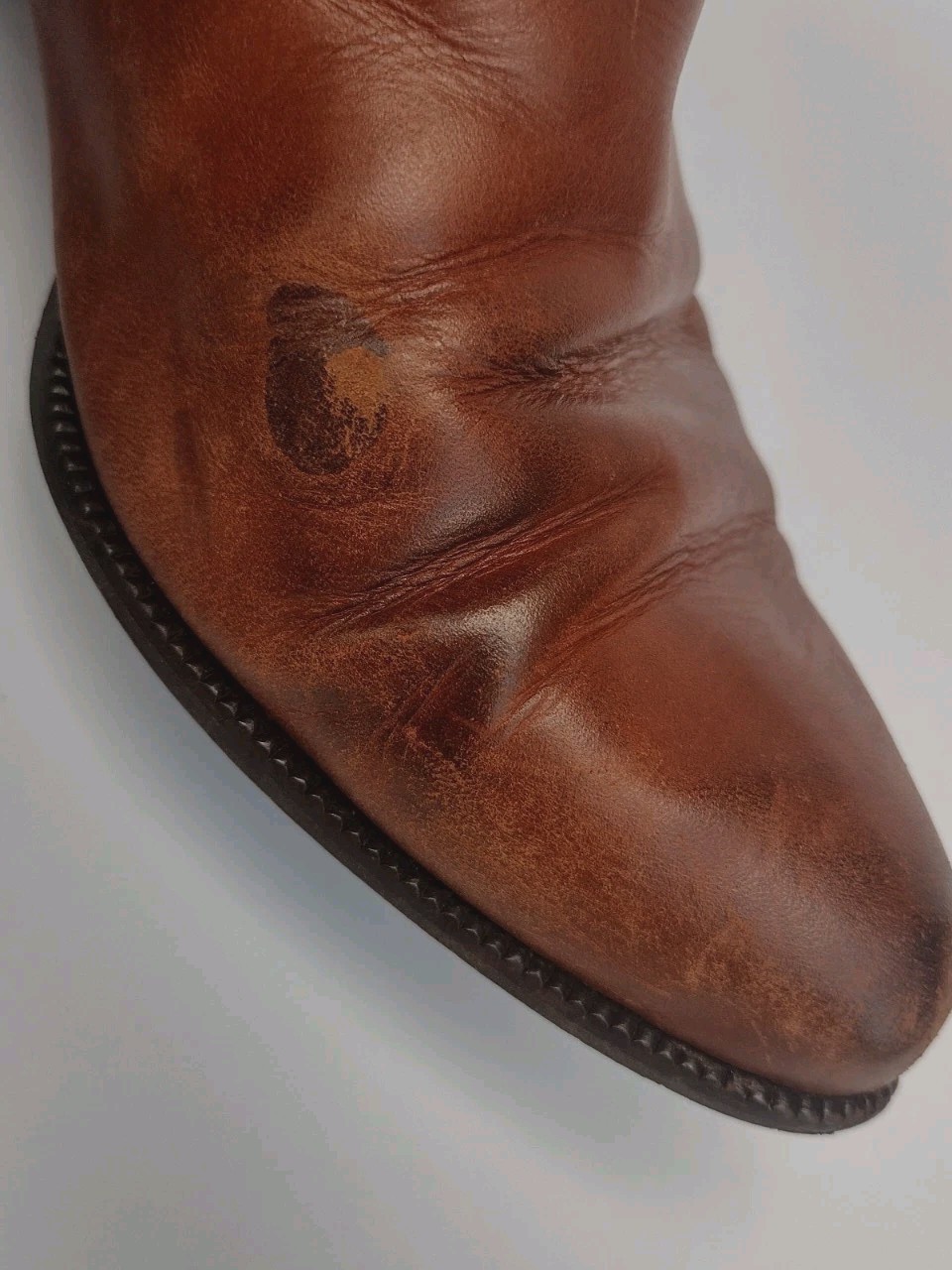 Cognac Italian Leather Boho Western Cottagecore Sudini Boots Women’s 10W