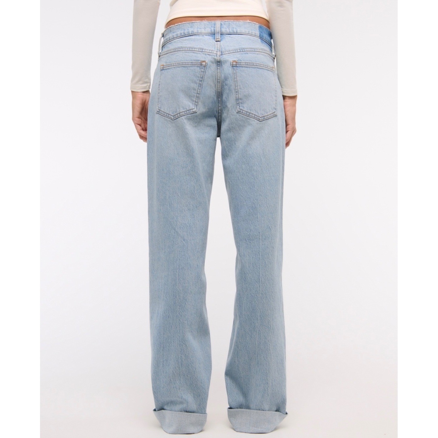 Abercrombie & Fitch The Baggy Low Rise Jeans Light Wash 32 14L Wide Leg