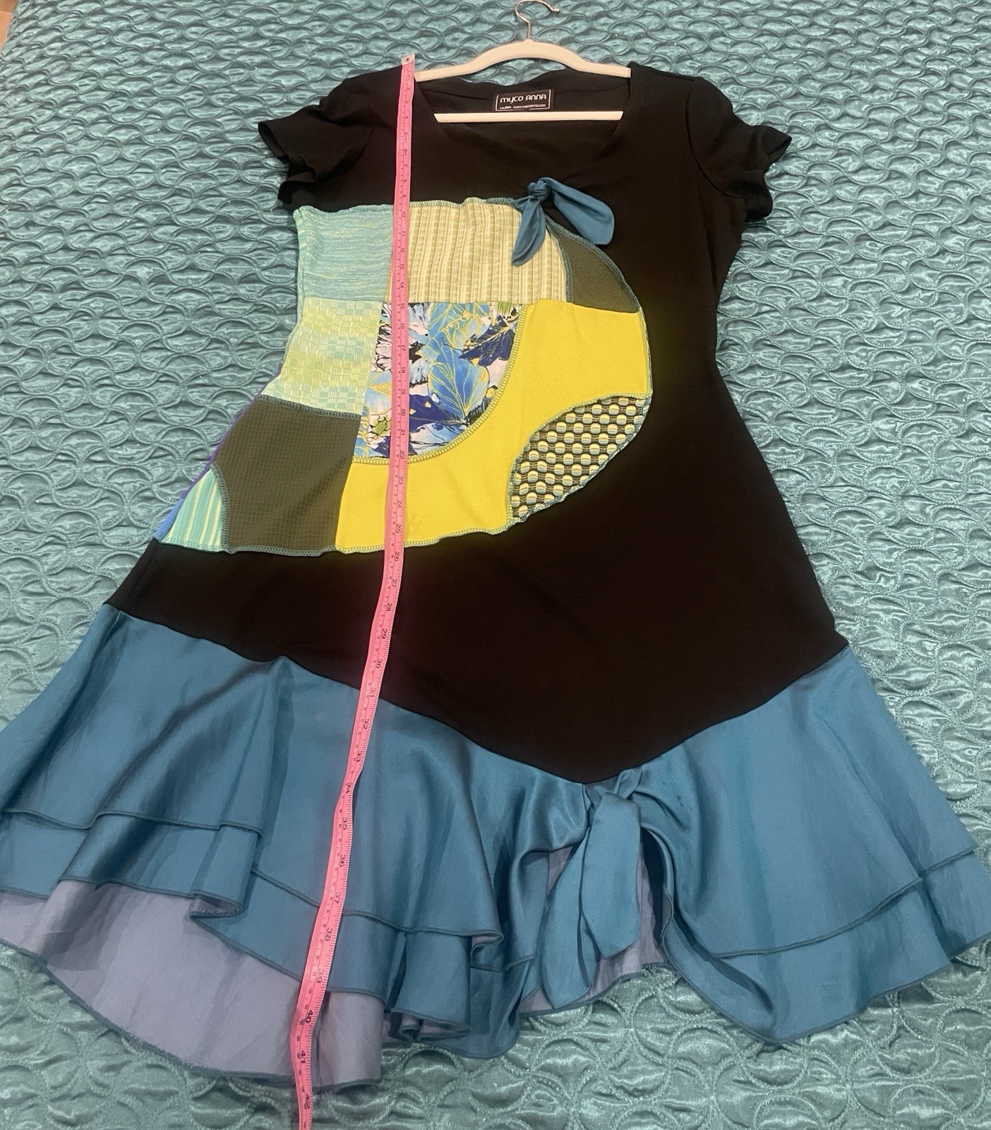 Eco-Friendly Handmade Dress From Recycled Material, New Size 10-12