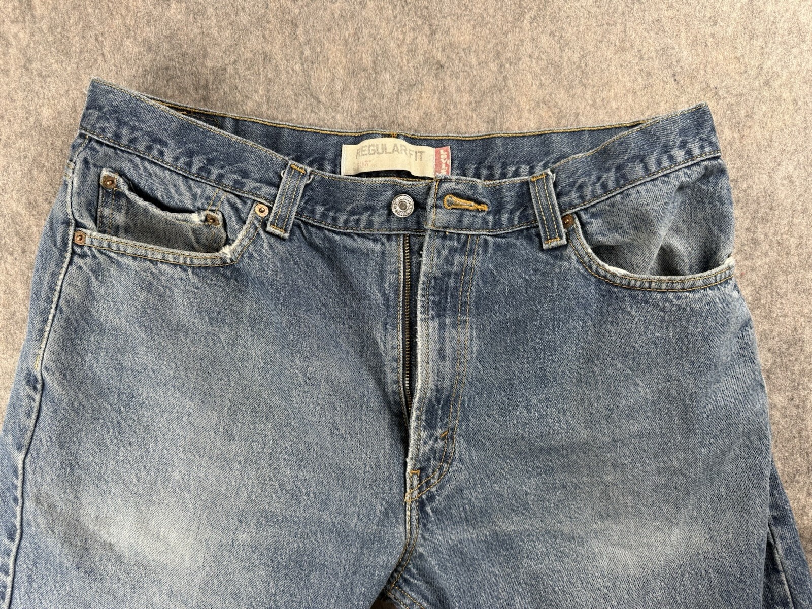 Levi’s Regular Fit Straight Regular Wash Denim Jeans Levi’s 505 Series Men 36×34