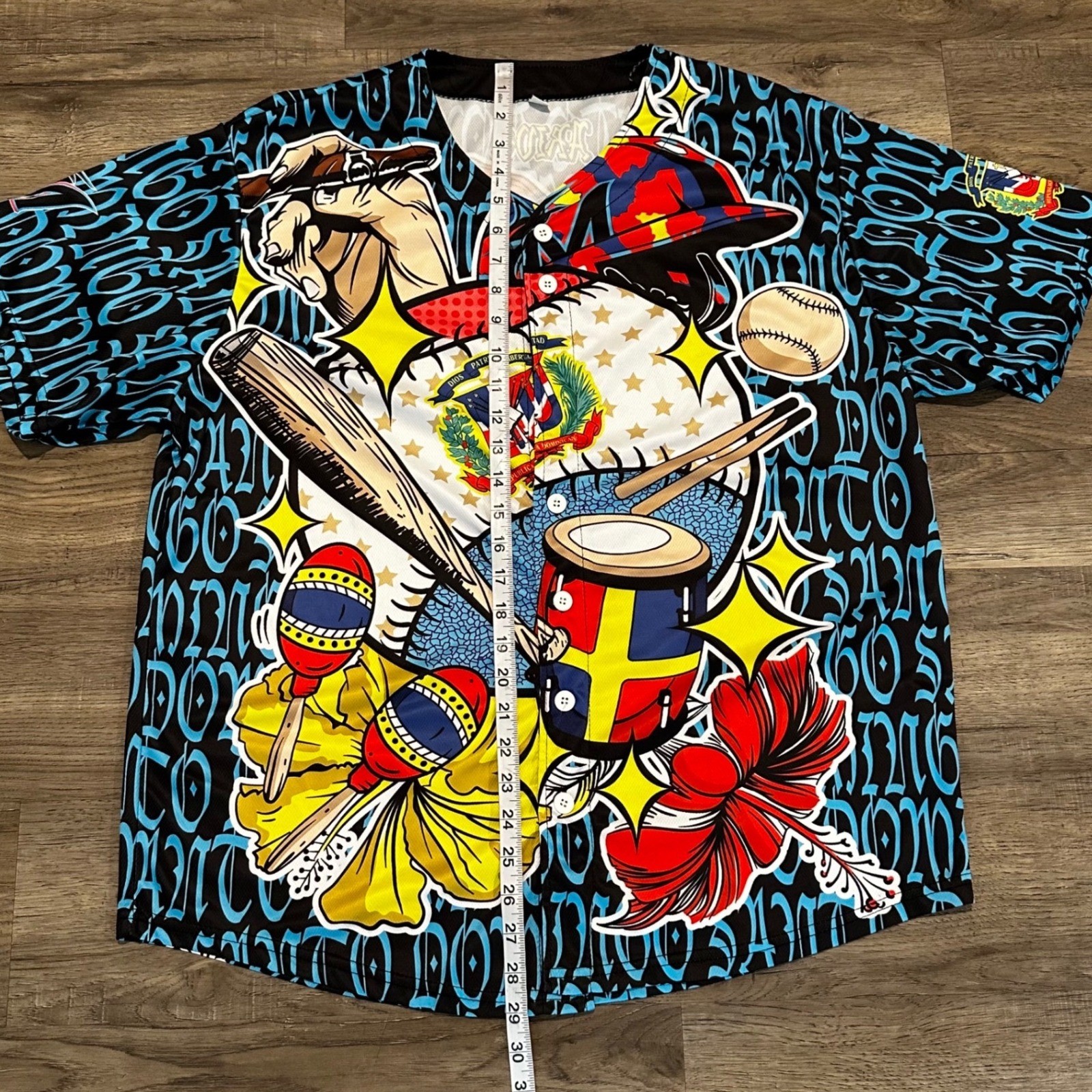 ARIVE Dominican Republic Heritage Baseball Jersey Santo Domingo AOP XL