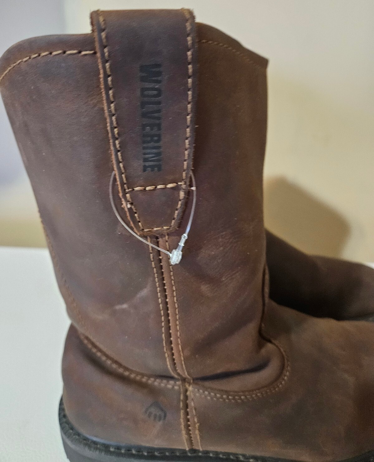 Wolverine Men’s W04727 Wolverine Brown Work Boot Slip Oil Resistant Sz 12 W Nice