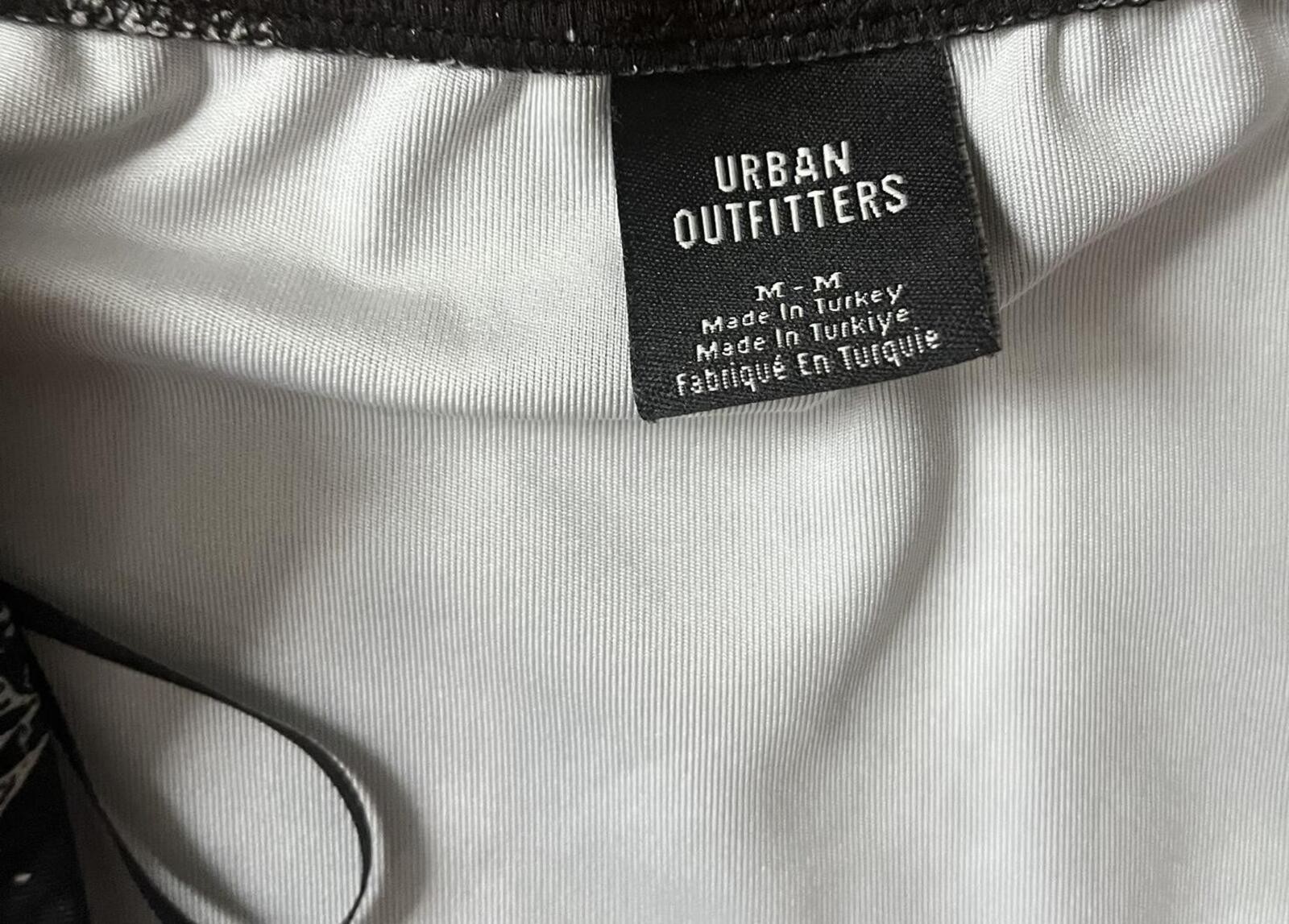 Urban Outfitters Off-Shoulder Boho Black & White Top