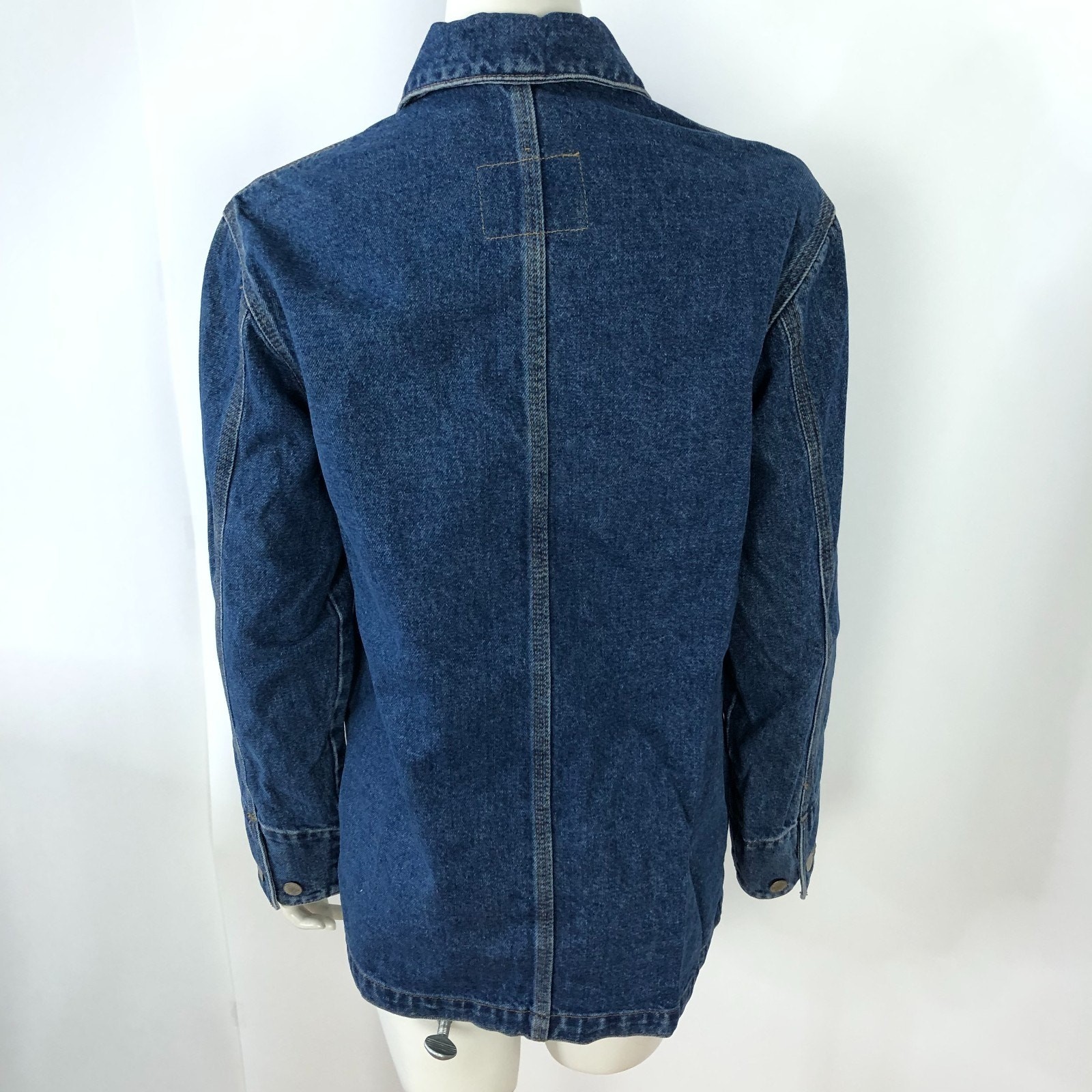 Lauren Jeans Co. PS Petite Small Chore Coat Barn Country Denim Jacket Blue MINT