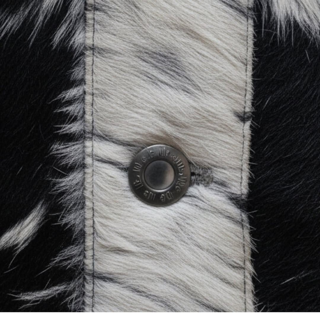 Men’s Real Cowhide Hair-On Leather Jacket Western Pony Skin Biker Custom Fit