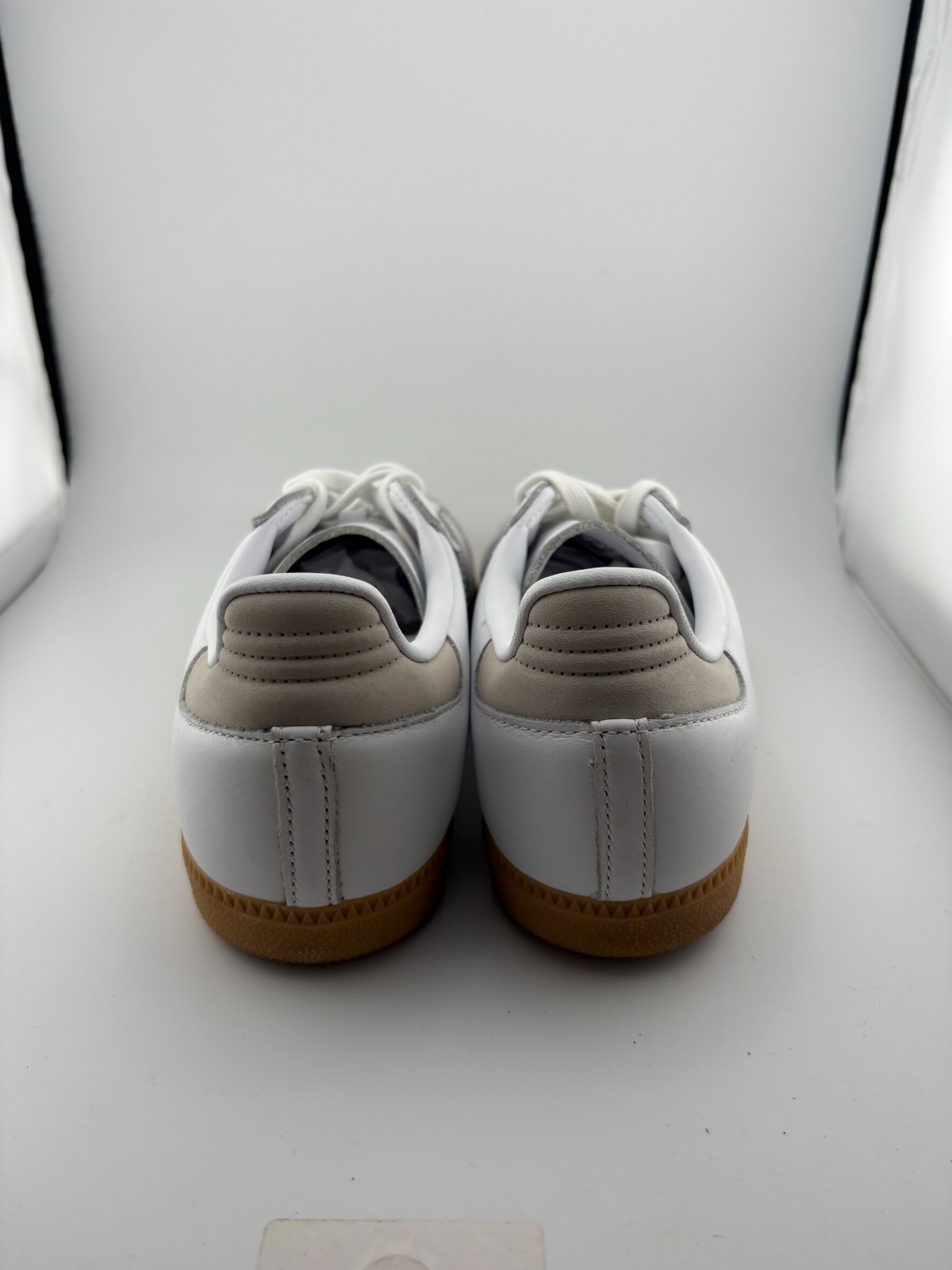 WORN adidas Samba OG White Silver Metallic Grey JI2725 Size 8W NO BOX