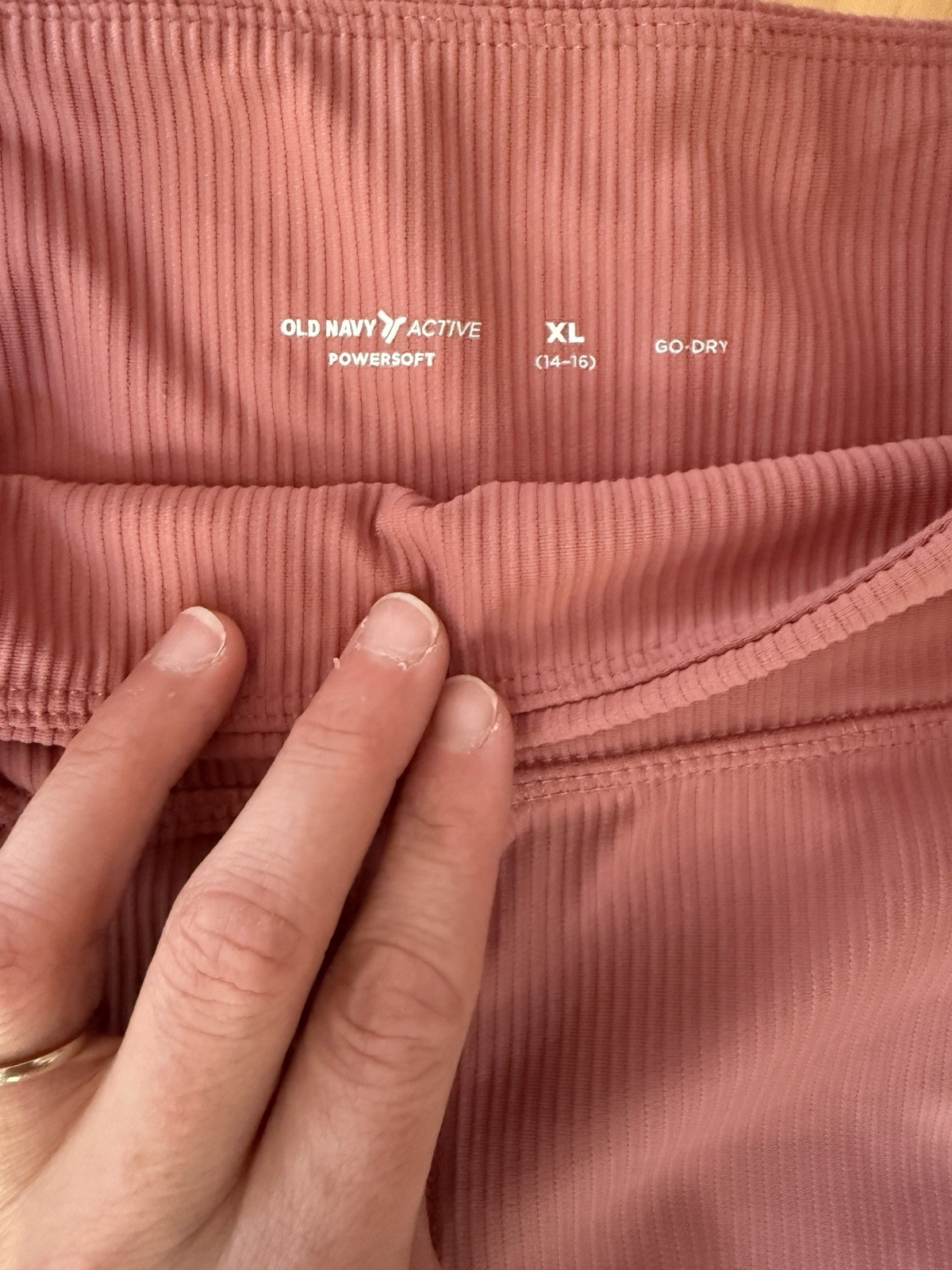 Girls Size XL Old Navy Active Powersoft Go-Dry Sports Bra & Leggings Set— Pink