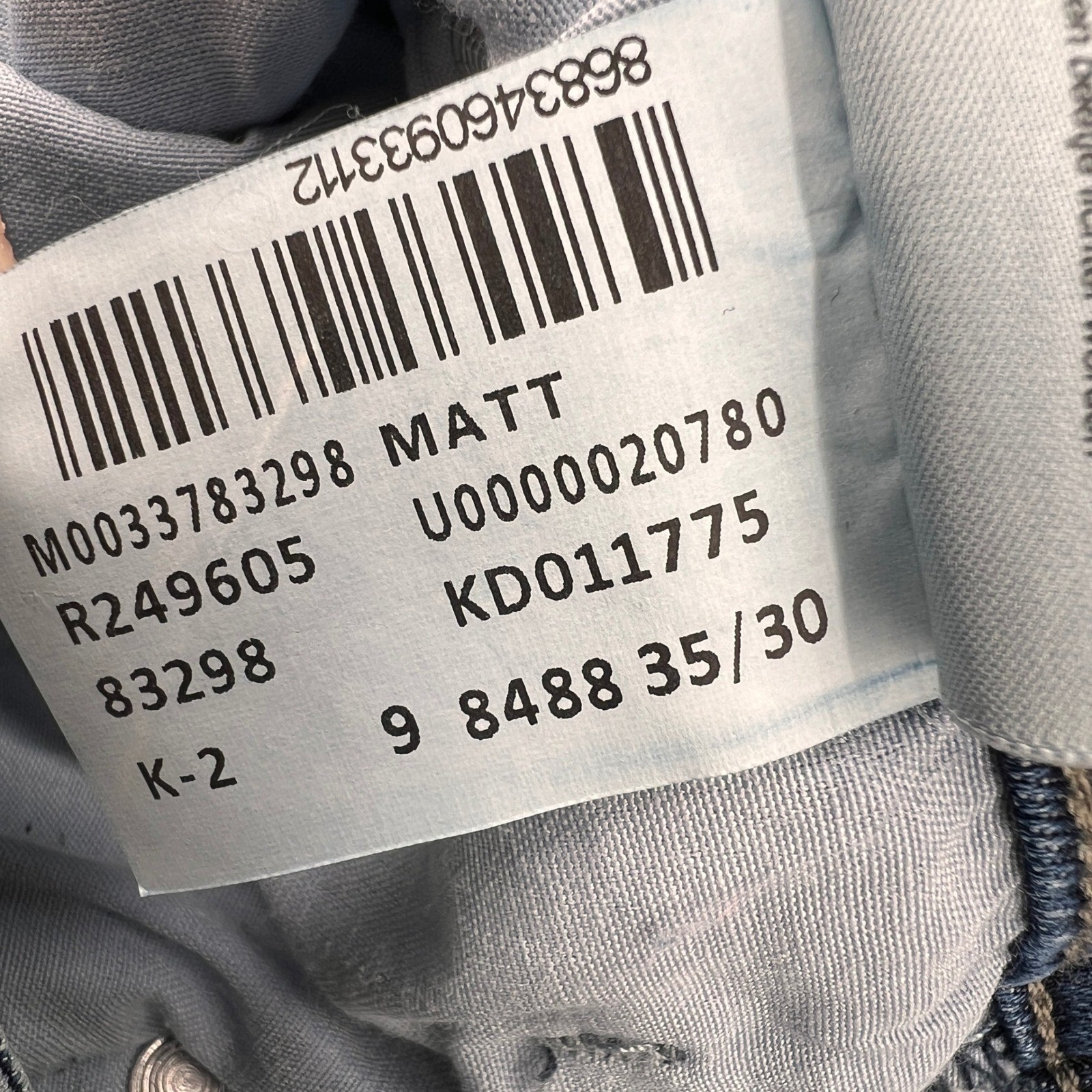 Mavi Matt Relaxed Straight Leg Jeans Men 36×31 Blue Stretch Denim Casual Norm