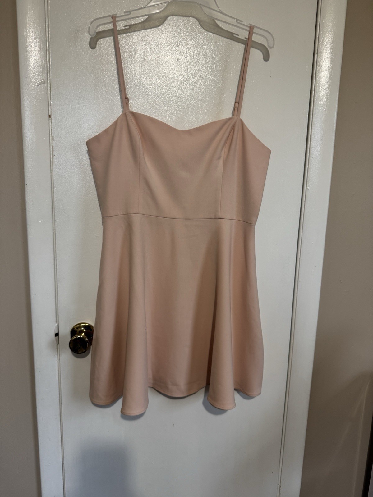 French Connection Blush Pink Fit & Dress Sweetheart Neck Sleeveless size12(A-34