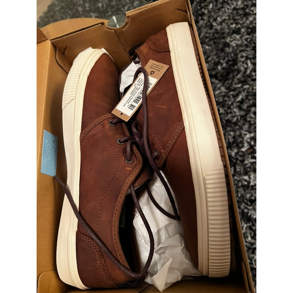 TOMS Carlo Terrain Water Resistant Sneaker Men’s Size 9.5 Tapaz Brown Leather