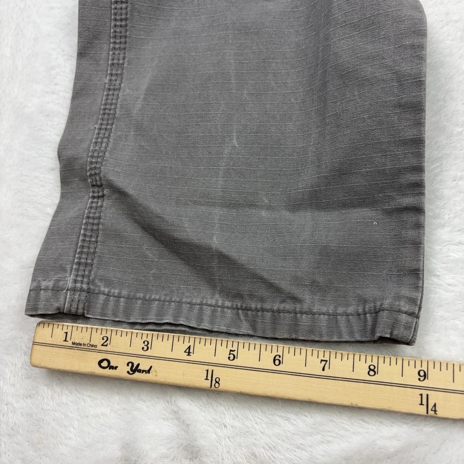Wrangler Riggs Pants Mens 34×36 Gray Carpenter RIGGS Workwear Canvas Pockets