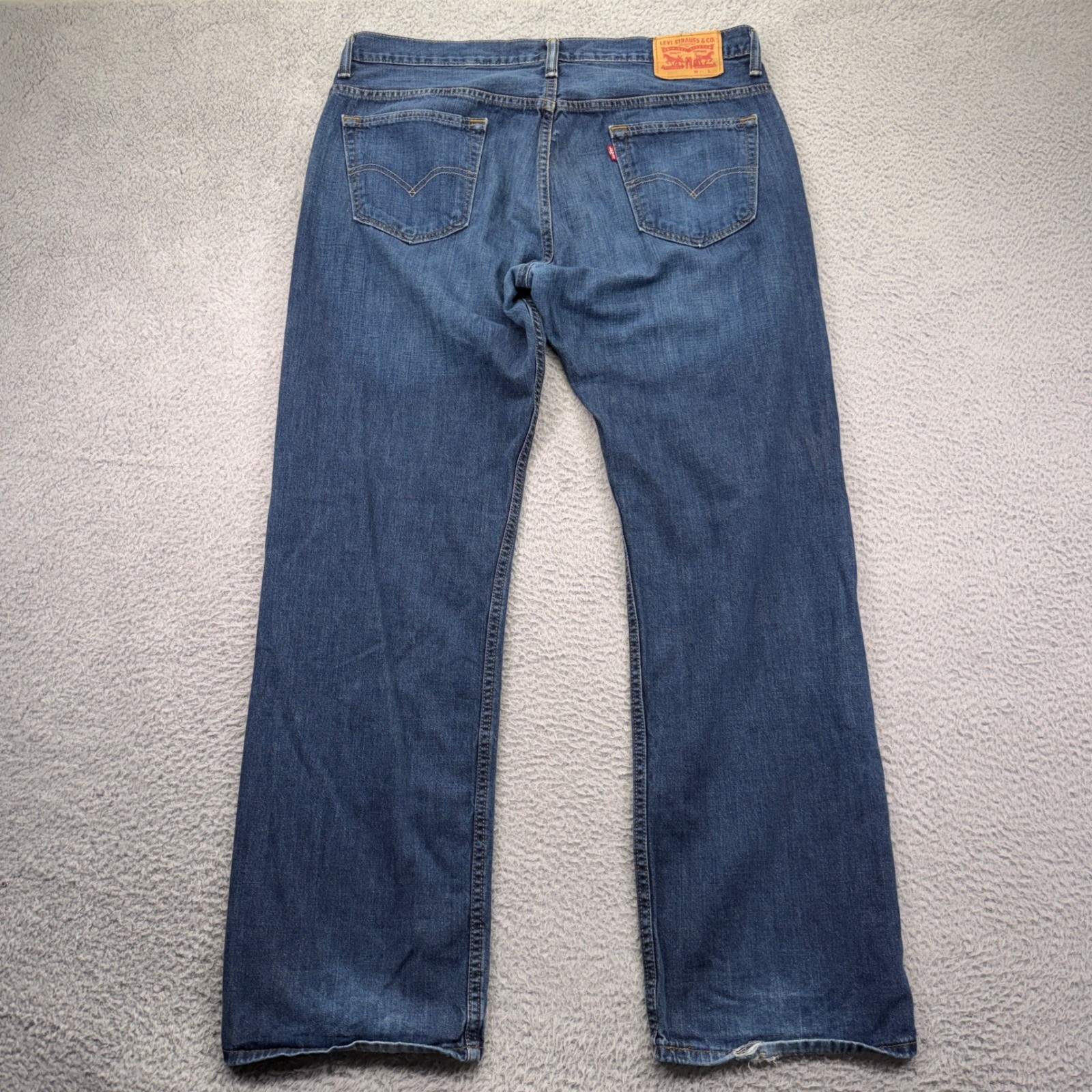 Levis 569 Jeans Mens 36×34 Blue Loose Straight Mid Rise Dark Wash Denim