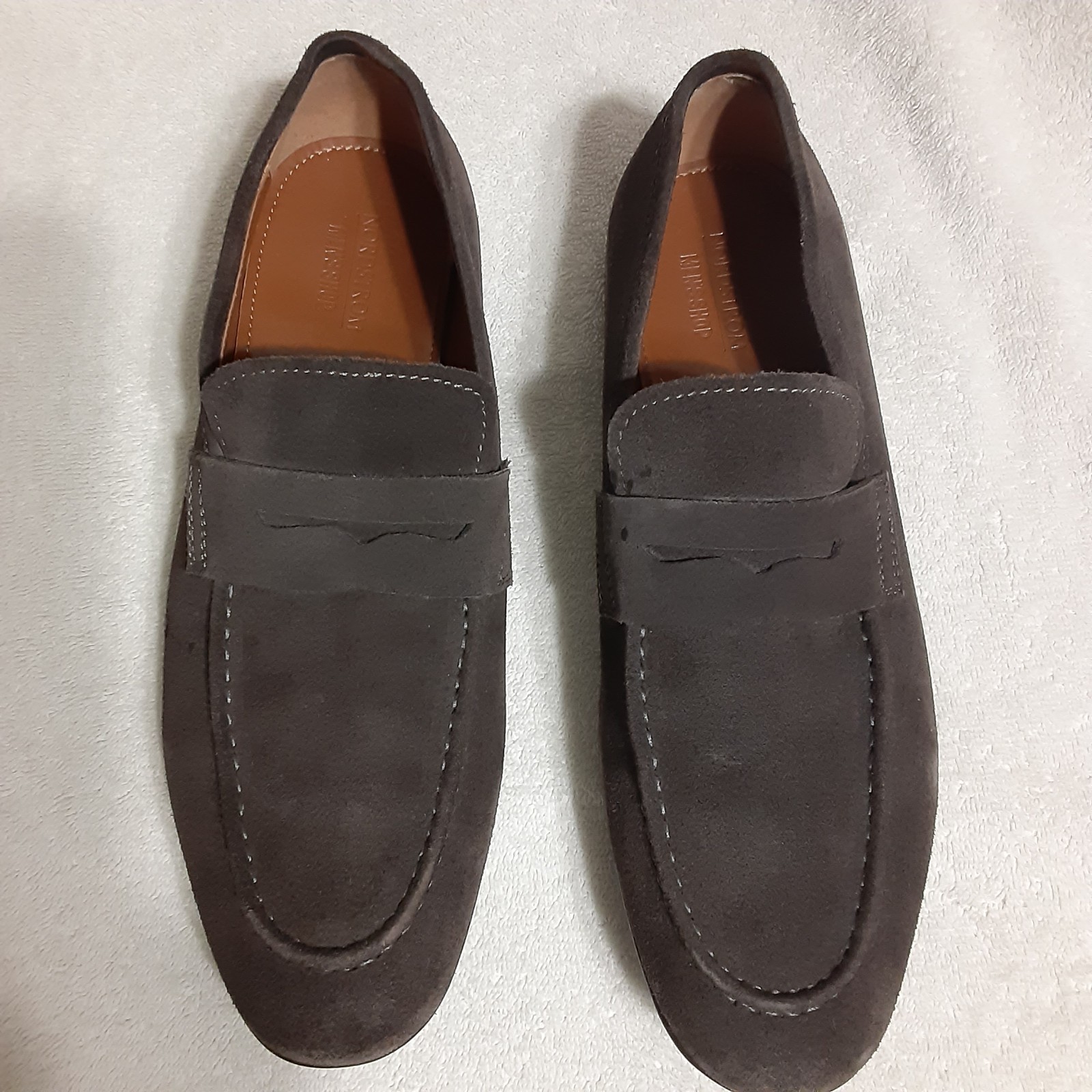 Nordstrom Men’s Size 9.5 M “Mskai” Brown Suede Penny Loafers