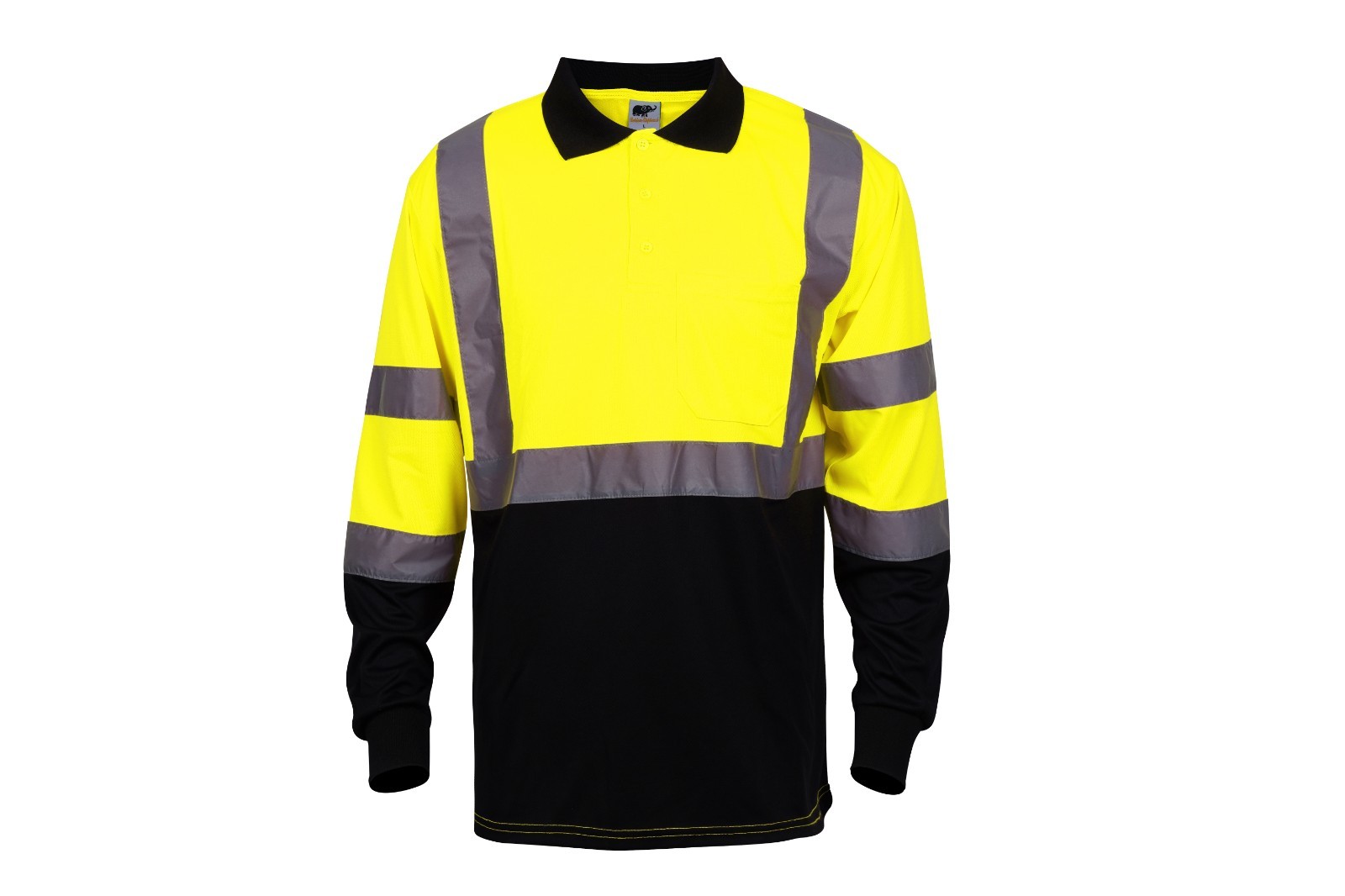 Hi Vis Polo Shirt ANSI Class 3 Reflective Safety Long Sleeve HIGH VISIBILITY