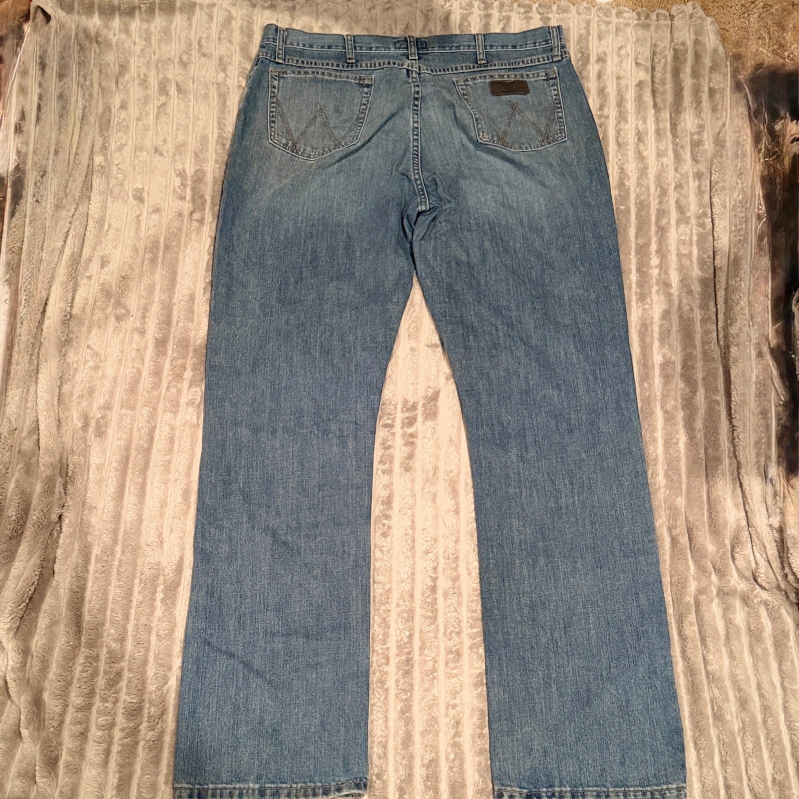 Wrangler 20X Men’s Jeans 40×36 No. 42 Vintage Bootcut Light Wash Denim Blue