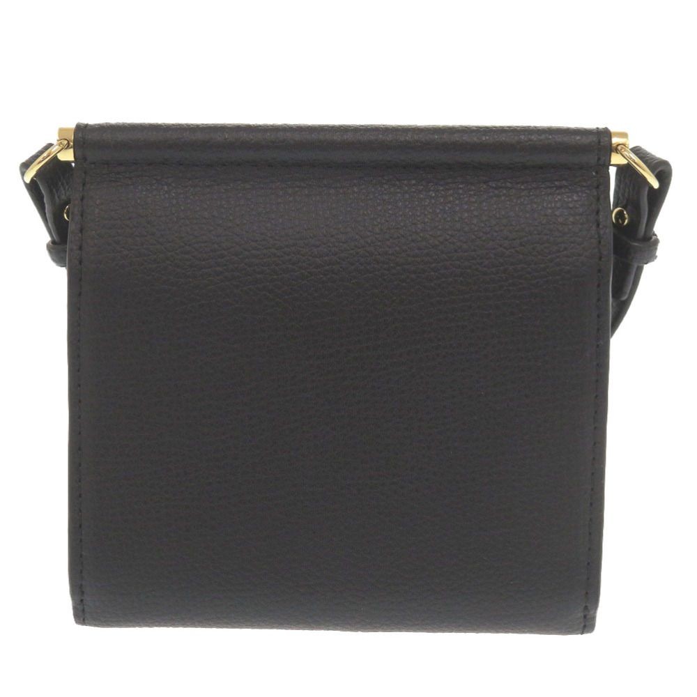 Excellent Condition POLENE Numero Sept Crossbody Wallet Leather Black Shoulder W