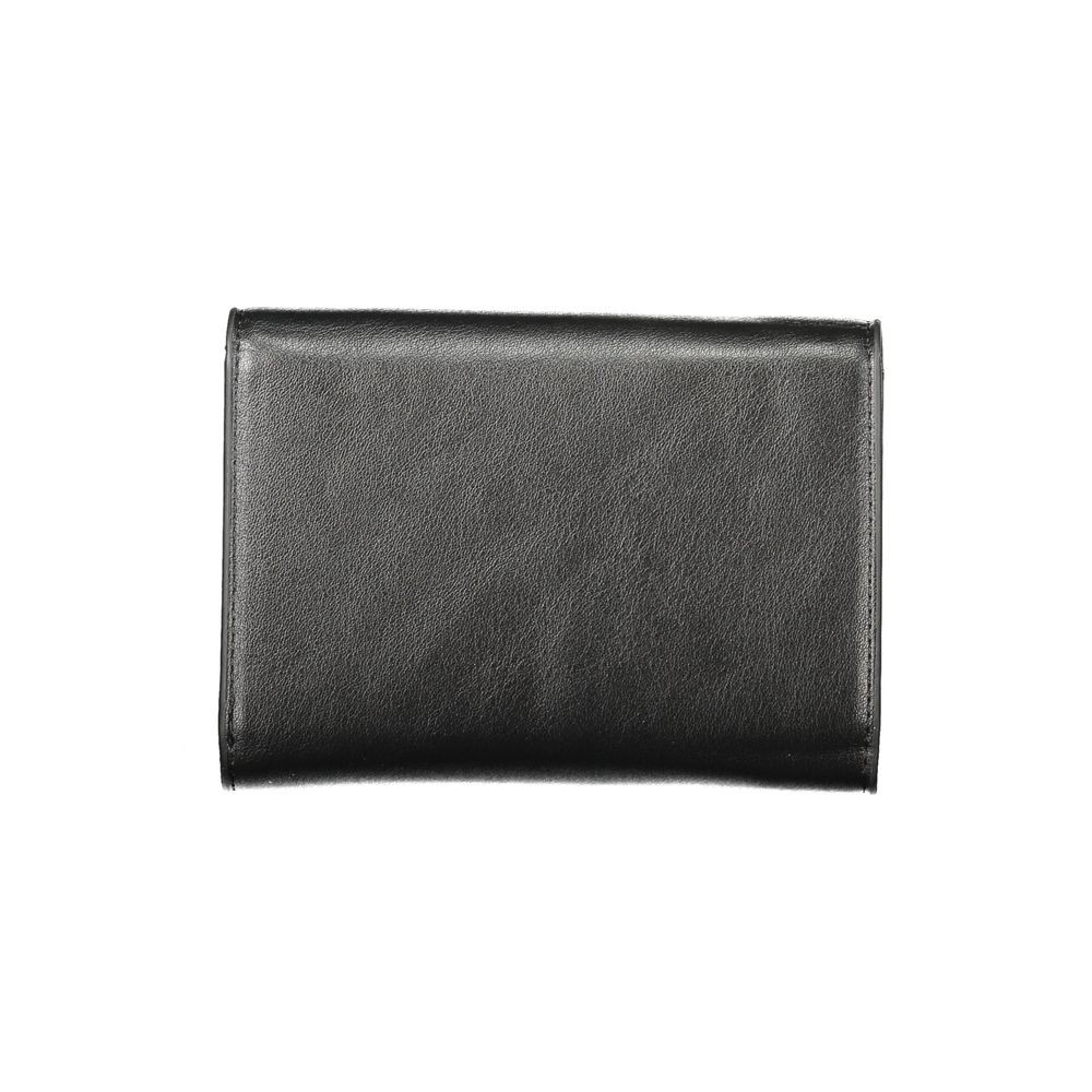 Mario Valentino Nero Poliuretano Donna Wallet 100% Authentic – VA-39152