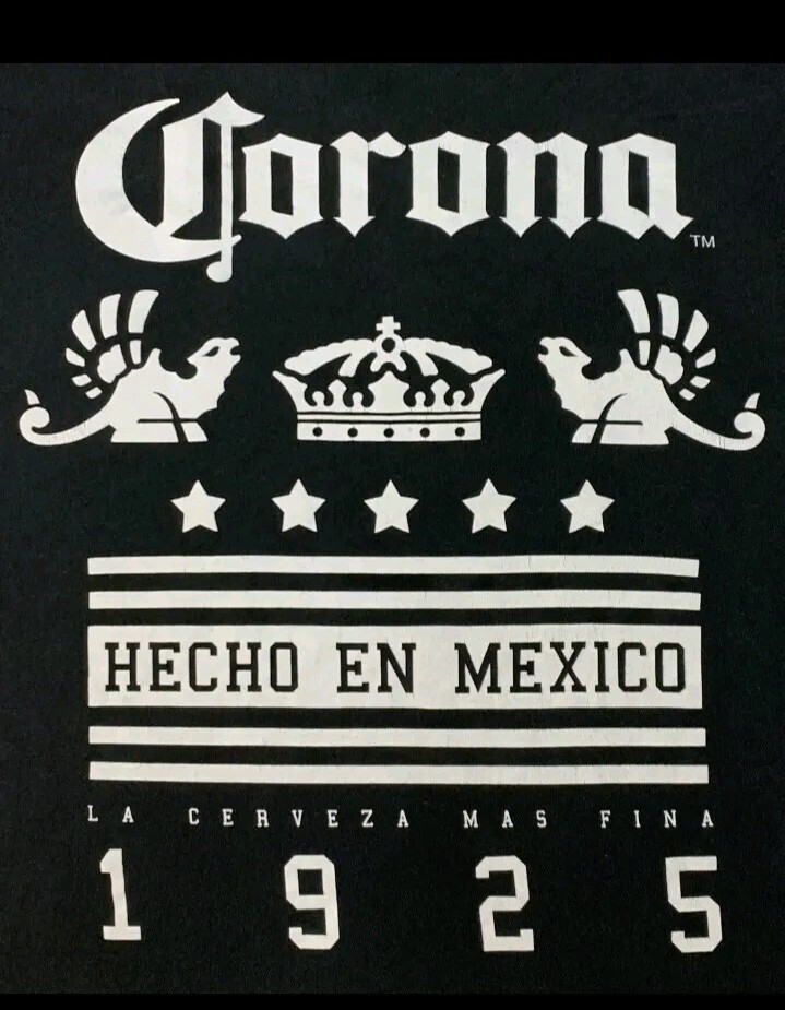 Corona T-Shirt Cotton Small “Hecho en Mexico La Cerveza Mas Fina 1925” Beer