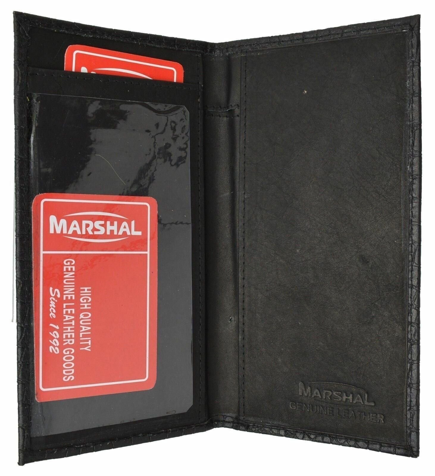 Genuine Leather PLAIN Checkbook Cover Crocodile Black NEW!!!