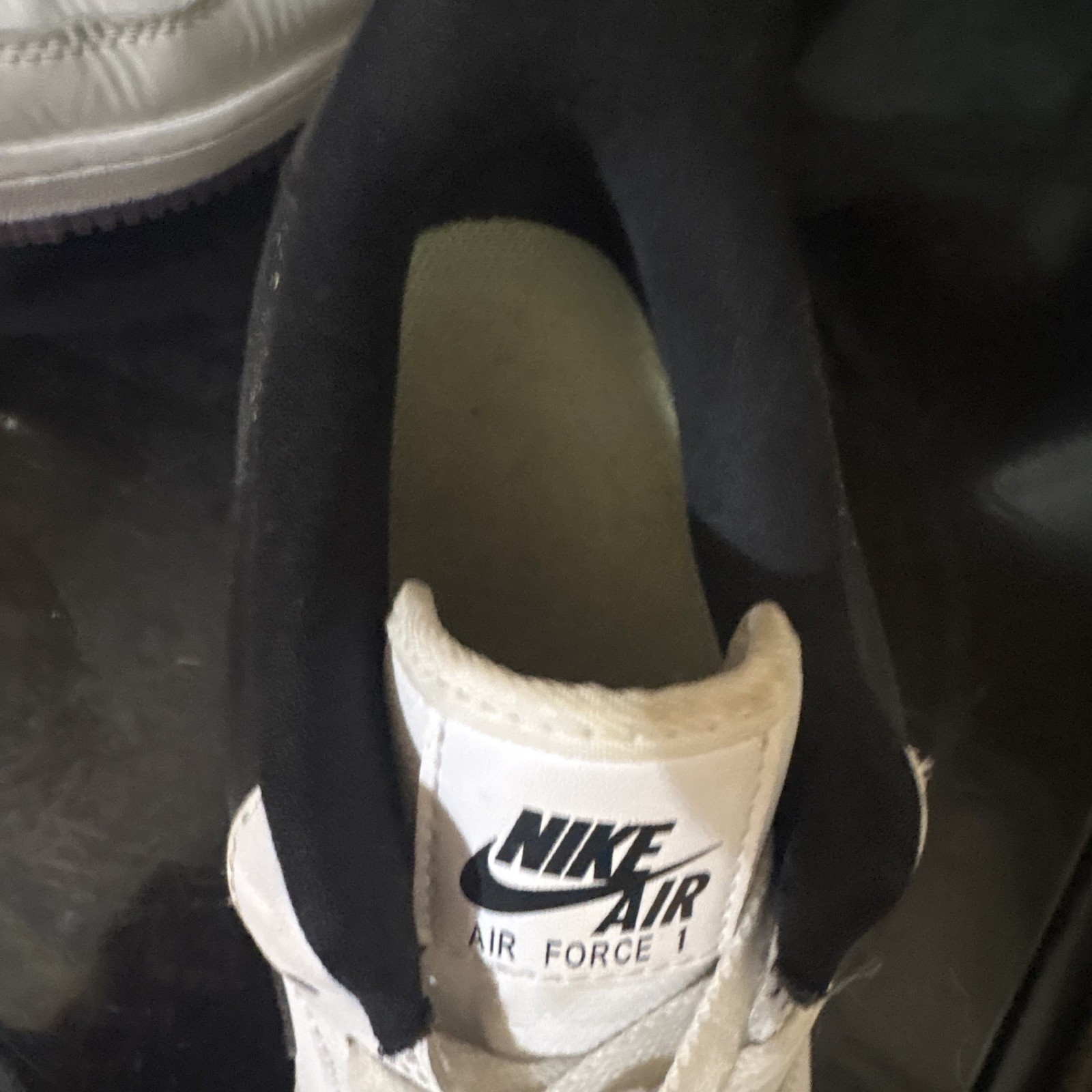 Nike Air Force 1 Low Top Sneakers White/Black Speckled Green Purple