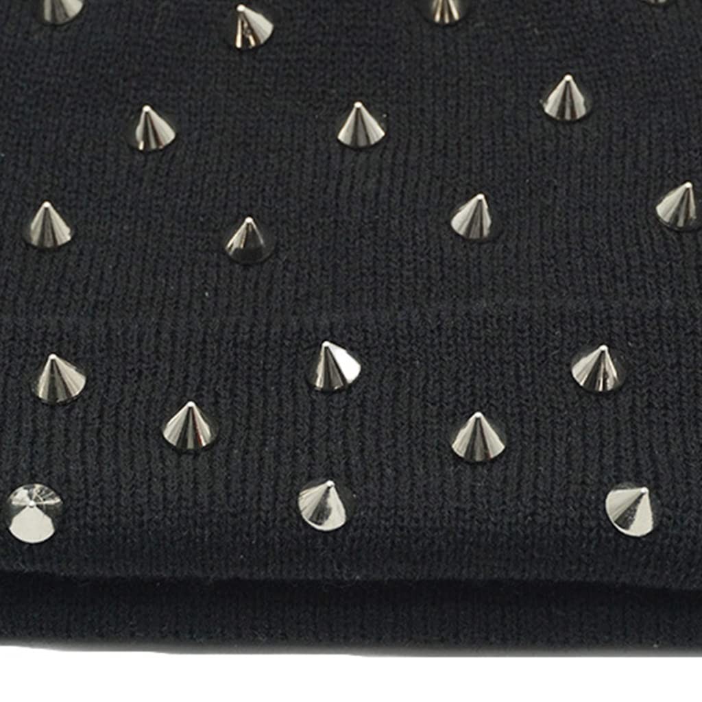 EINCORN Punk Knitted Hat Black as the picture shows, As Picture Shows