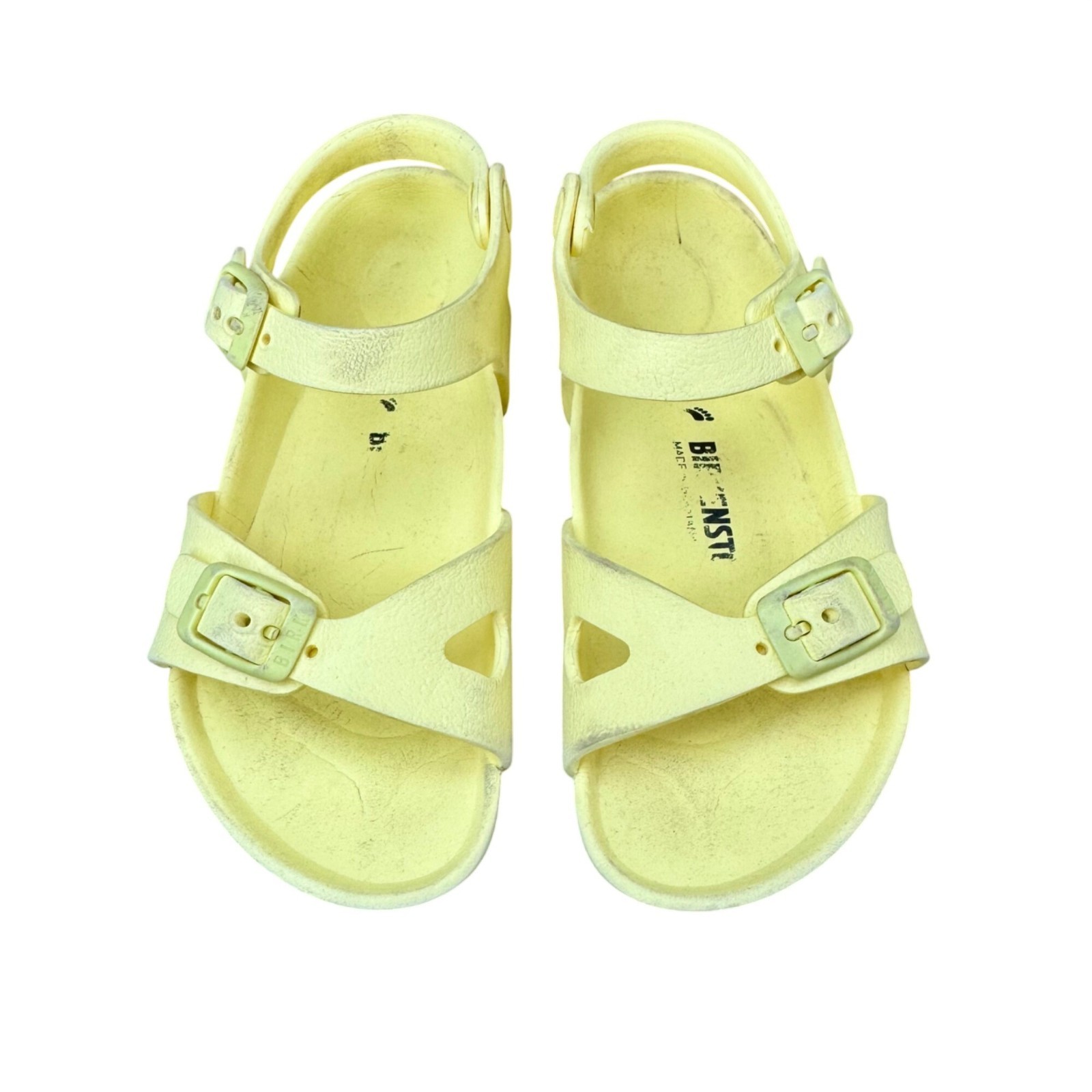 BIRKENSTOCK Rio Sandals Girls 12 30 Yellow EVA Waterproof Toddler Shoes Lemon