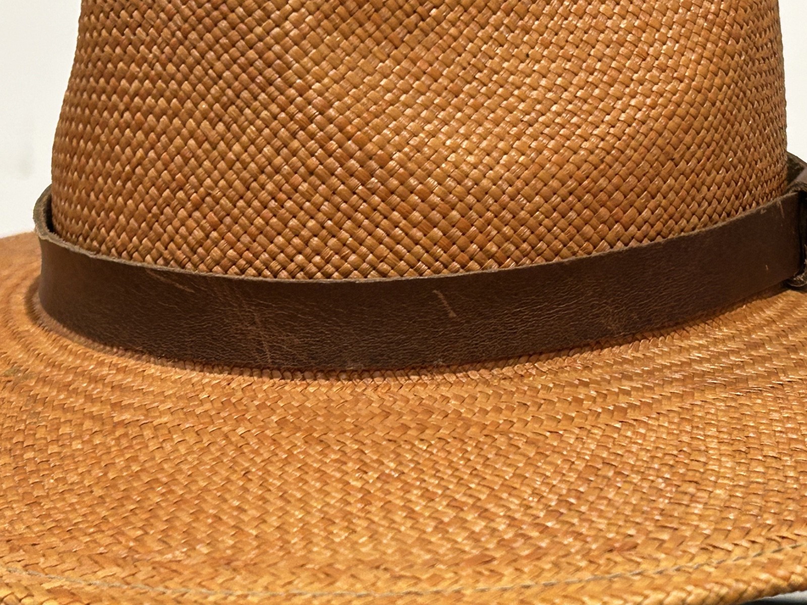 Goorin Bros Toquilla Panama Straw Flat Brim Fedora Hat Sz 7 SHARP – NEW