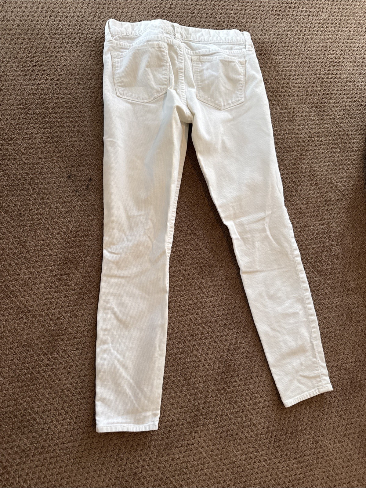Pre-Owned Excellent Condition Size 25 J Crew White Corduroy Pants (1O)