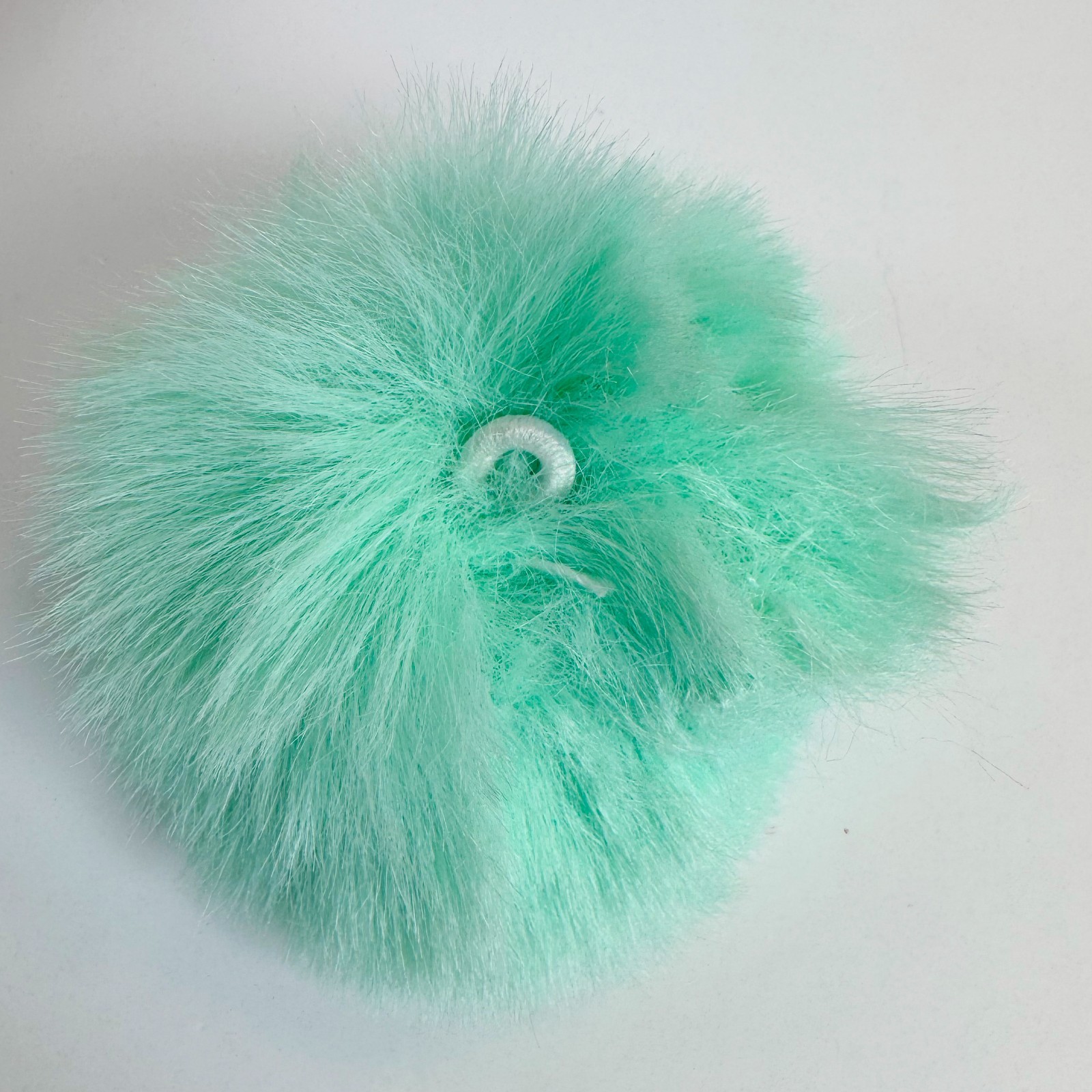 100pcs 6cm Faux Fur Pom Pom Balls with Elastic Loop DIY Keychain Bag Charm Craft