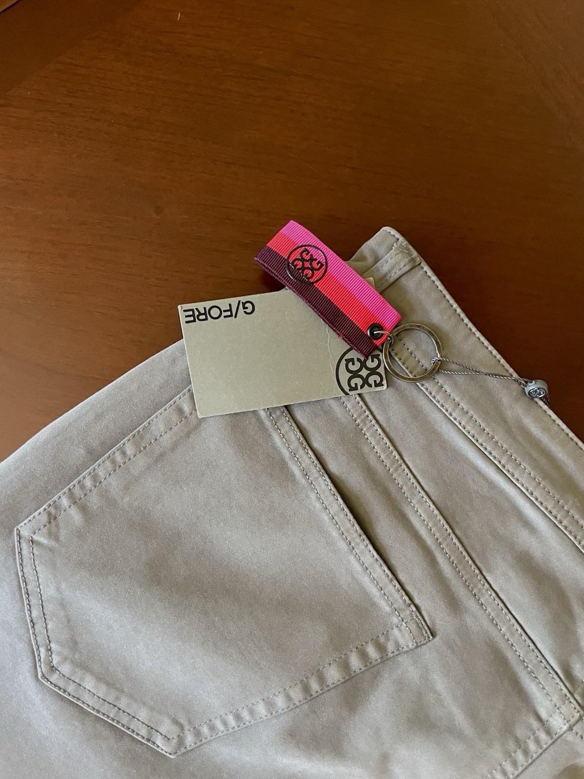 G/FORE Fore Play Men’s Slim Fit Gray Denim Jeans 5-Pocket Logo Mid Rise