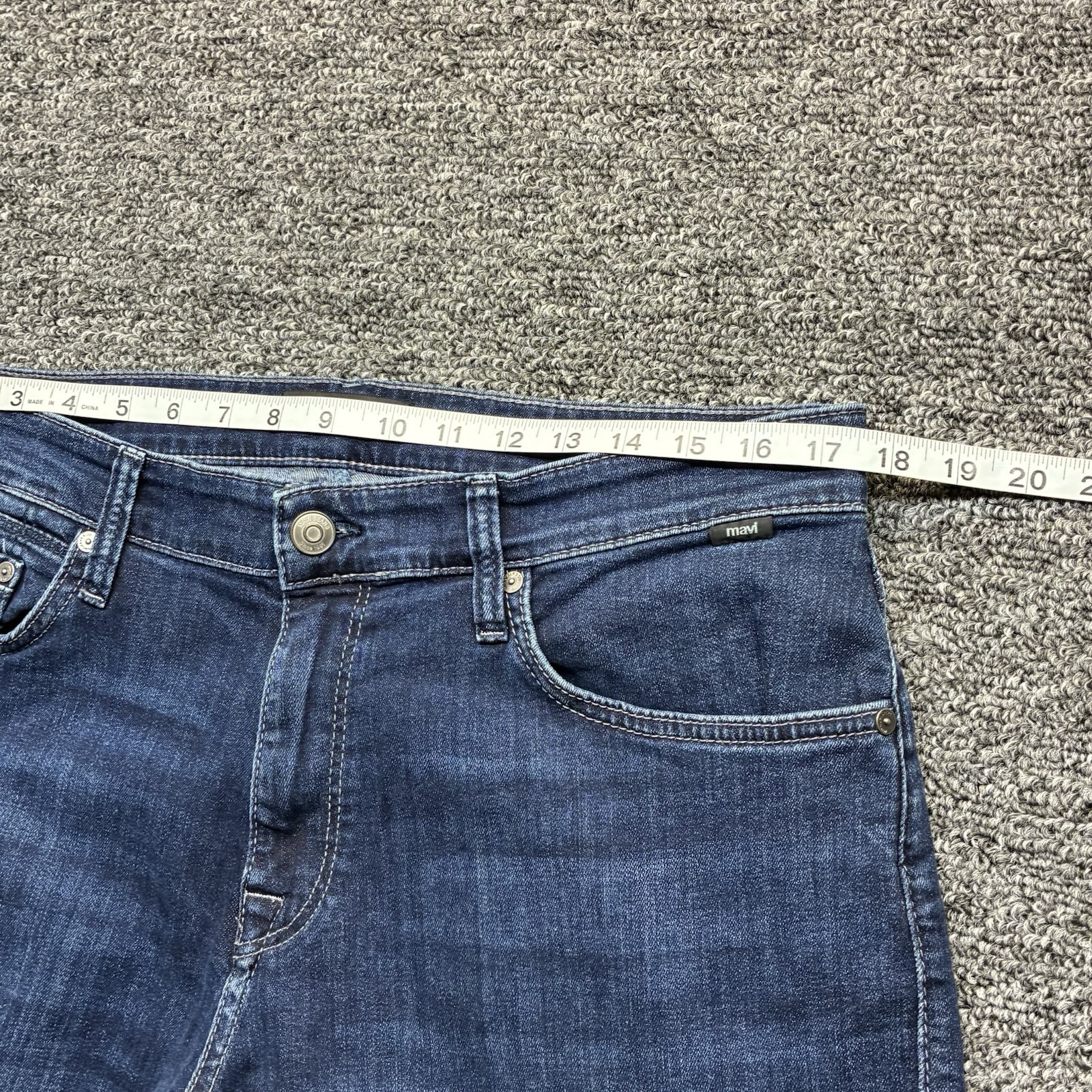 Mavi Matt Jeans Men 34×36 Dark Blue Relaxed Fit Straight Leg Stretch Denim Pants