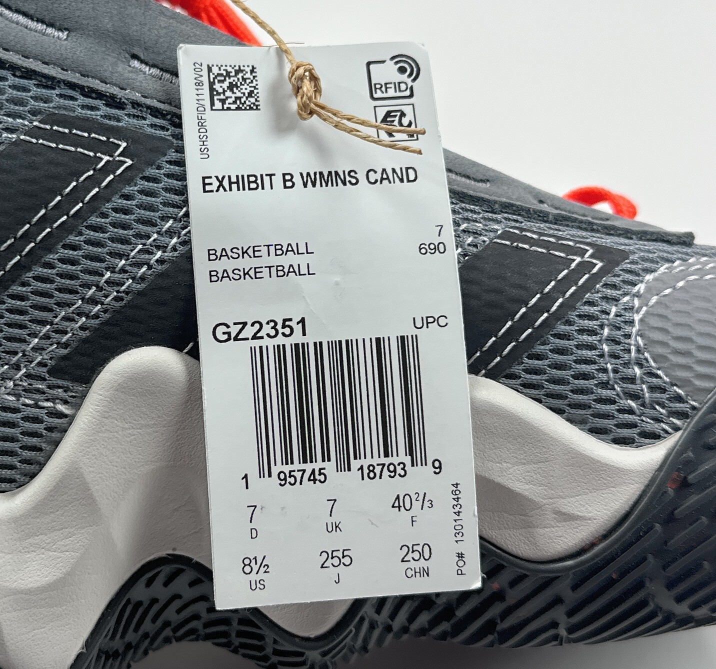 Adidas Exhibit B Parker PE Gray Womens Size 8.5 Shoes Sneakers Athletic GZ2351