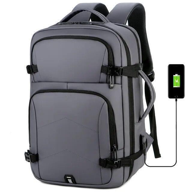 Men Laptop Backpack Waterproof Large Rucksack Travel School Bag with USB