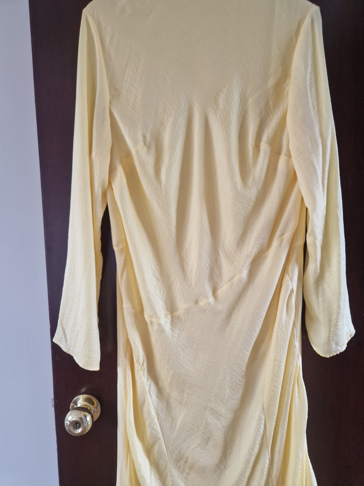 Asos Design Long Dress Size 18 Yellow Summer Wedding Occasion Party Graduation