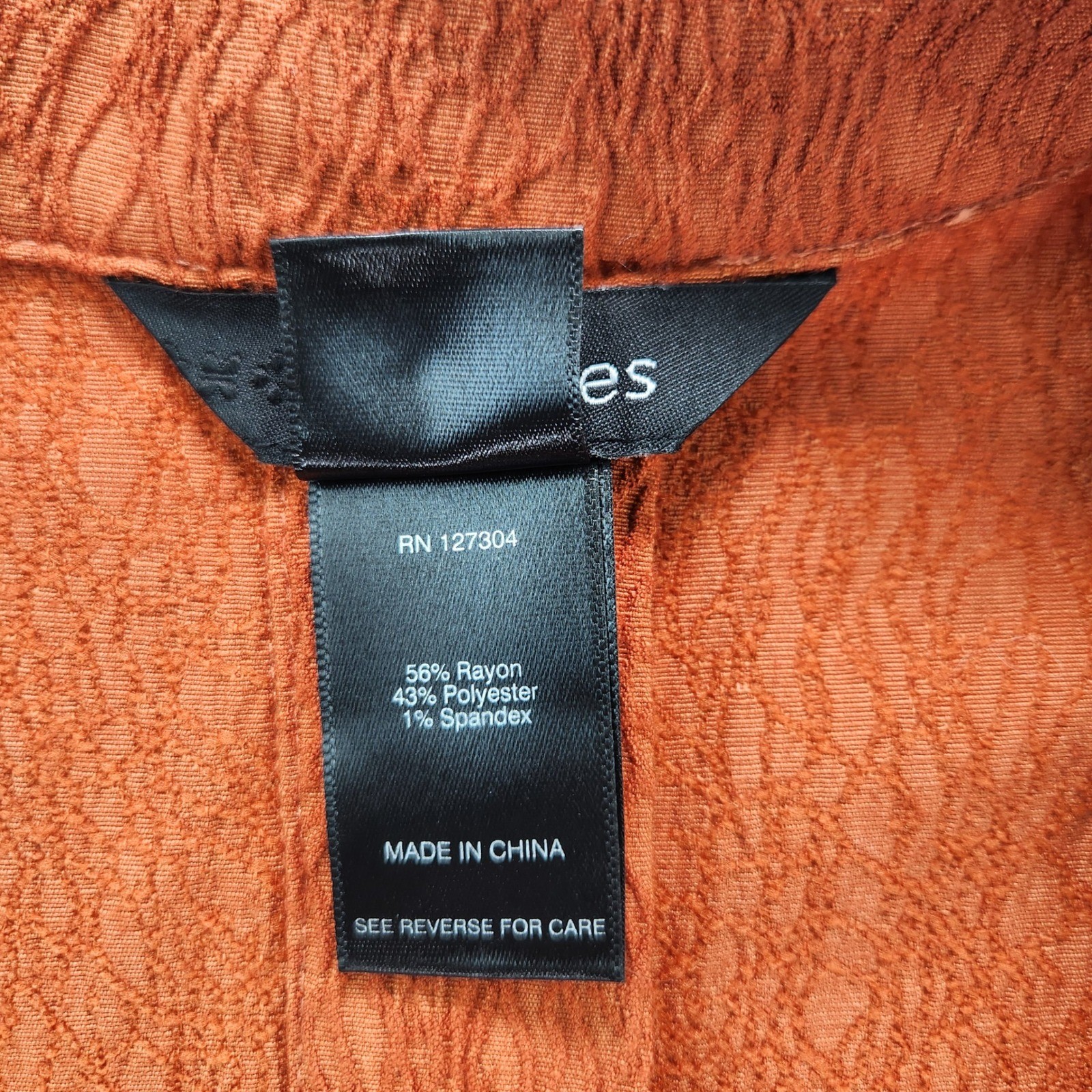 Used Excellent Ali Miles Rust Textured Jacket XL Toggle Button Boho Chic